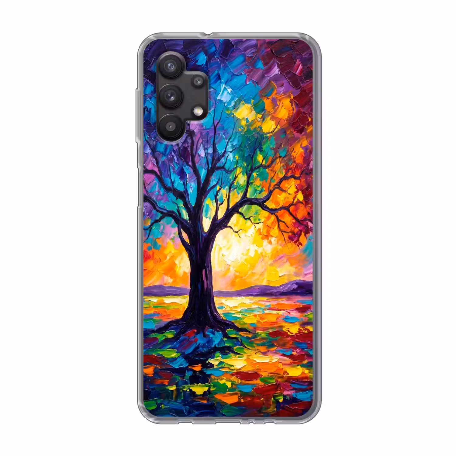 Boom - Landschap - Natuur - Abstract - Kleurrijk Telefoonhoesje Samsung Galaxy A32 5G klein -3d