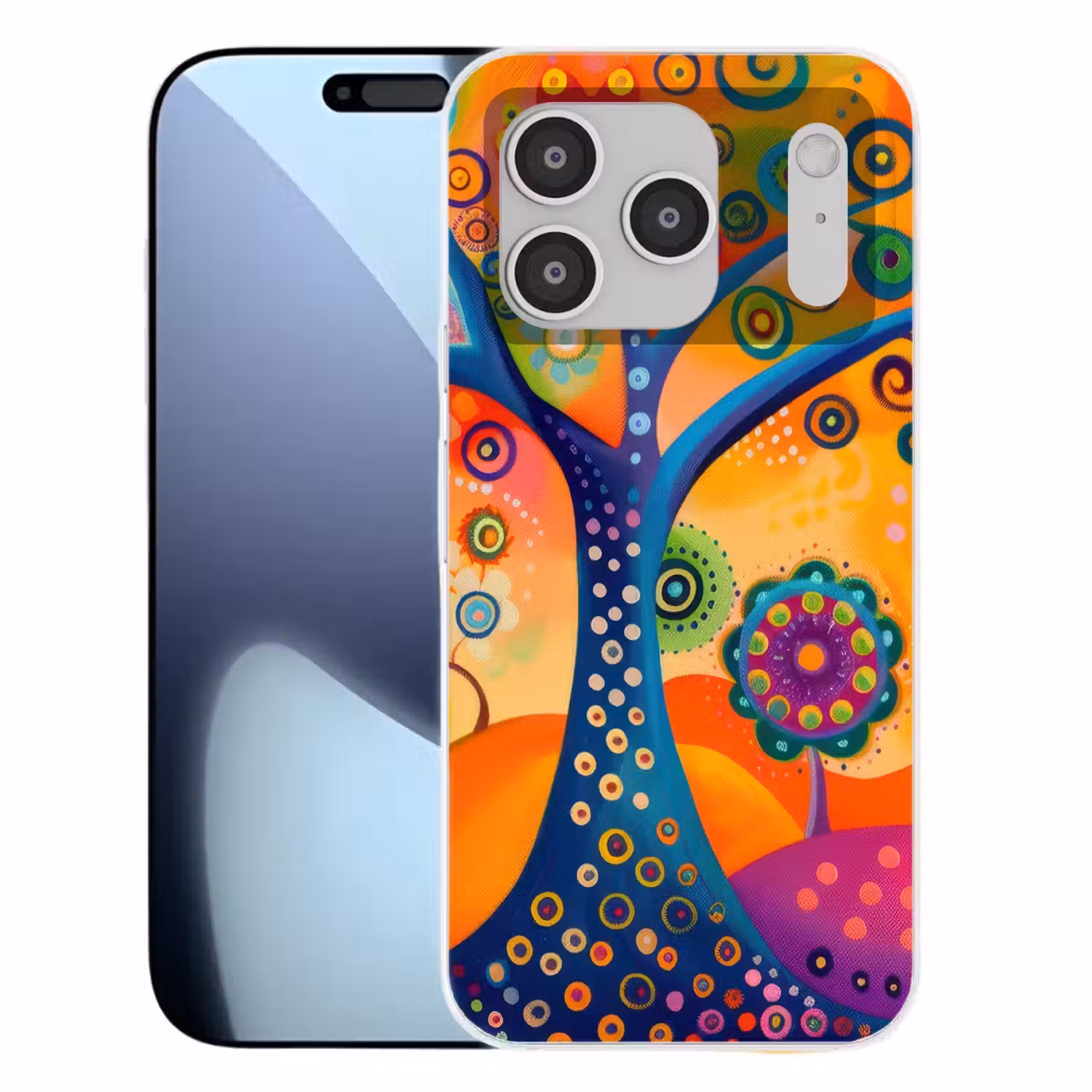 Boom - Levensboom - Abstract - Kleurrijk Telefoonhoesje iPhone 17 Pro klein -3d