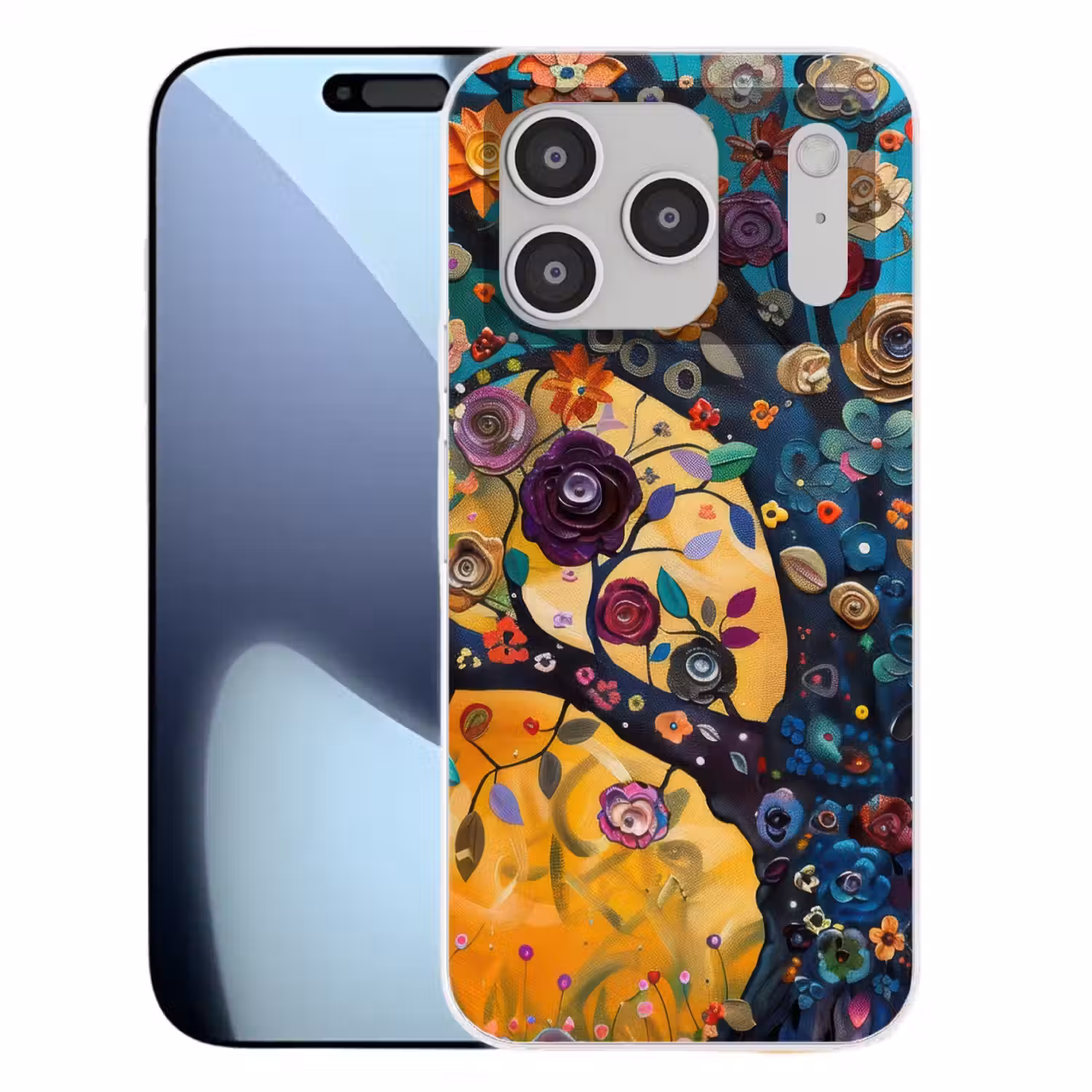 Boom - Levensboom - Kleurrijk - Bloemen - Modern Telefoonhoesje iPhone 17 Pro klein -3d