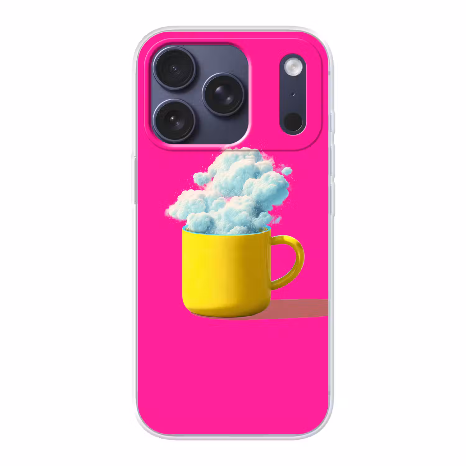 Mok - Wolken - Roze - Minimalitisch Telefoonhoesje iPhone 17 Pro klein -3d