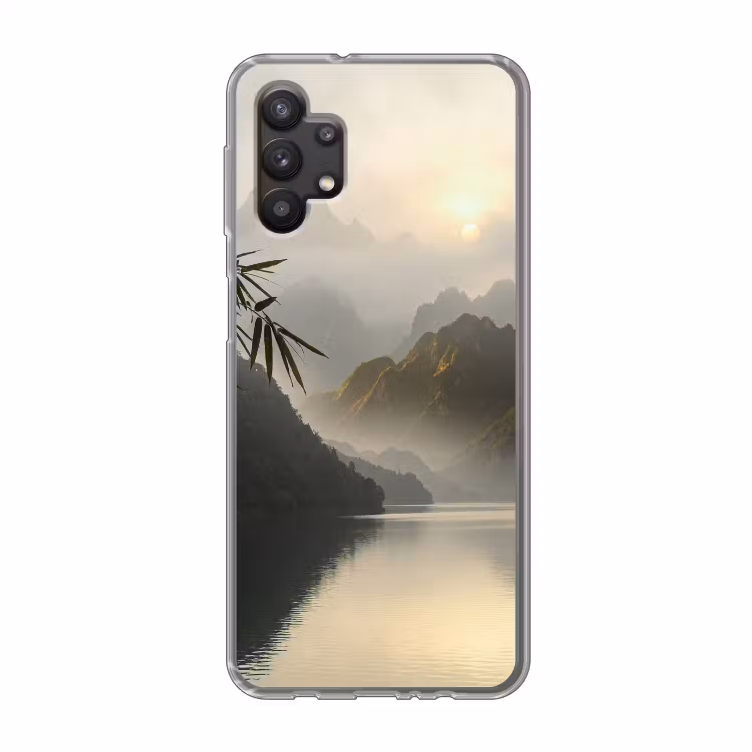 Bergen - Water - Mist - Natuur - Landschap Telefoonhoesje Samsung Galaxy A32 5G klein -3d