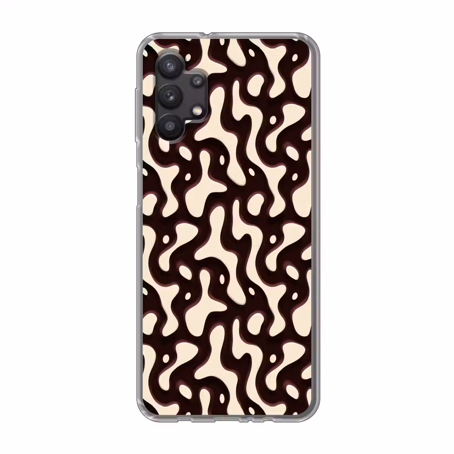 Organisch - Krachtig - Bruin Telefoonhoesje Samsung Galaxy A32 5G klein 346 -3d