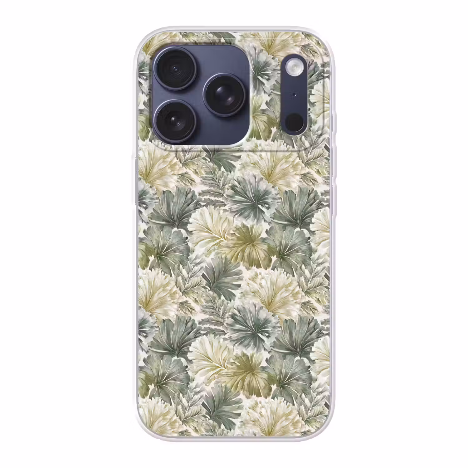 Bladeren - Botanisch - Groen Telefoonhoesje iPhone 17 Pro klein 878 -3d
