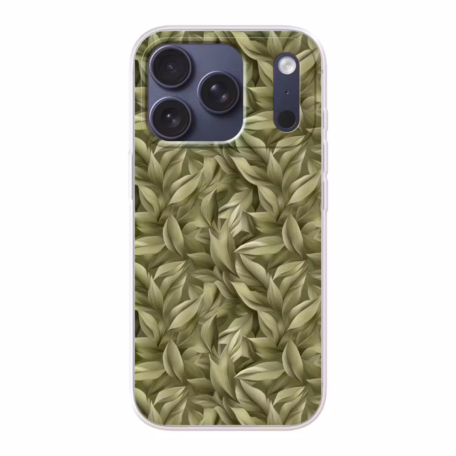 Bladeren - Modern - Groen Telefoonhoesje iPhone 17 Pro klein 878 -3d