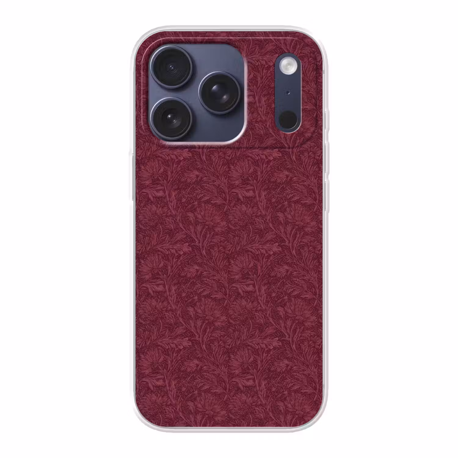 Bladeren - Patroon - Paars Telefoonhoesje iPhone 17 Pro klein 878 -3d