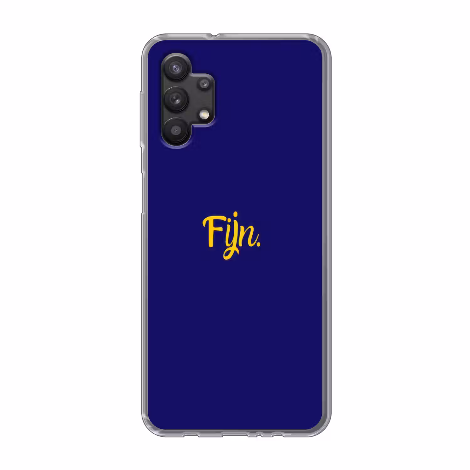 Blauw - Geel - Fijn Telefoonhoesje Samsung Galaxy A32 5G klein -3d
