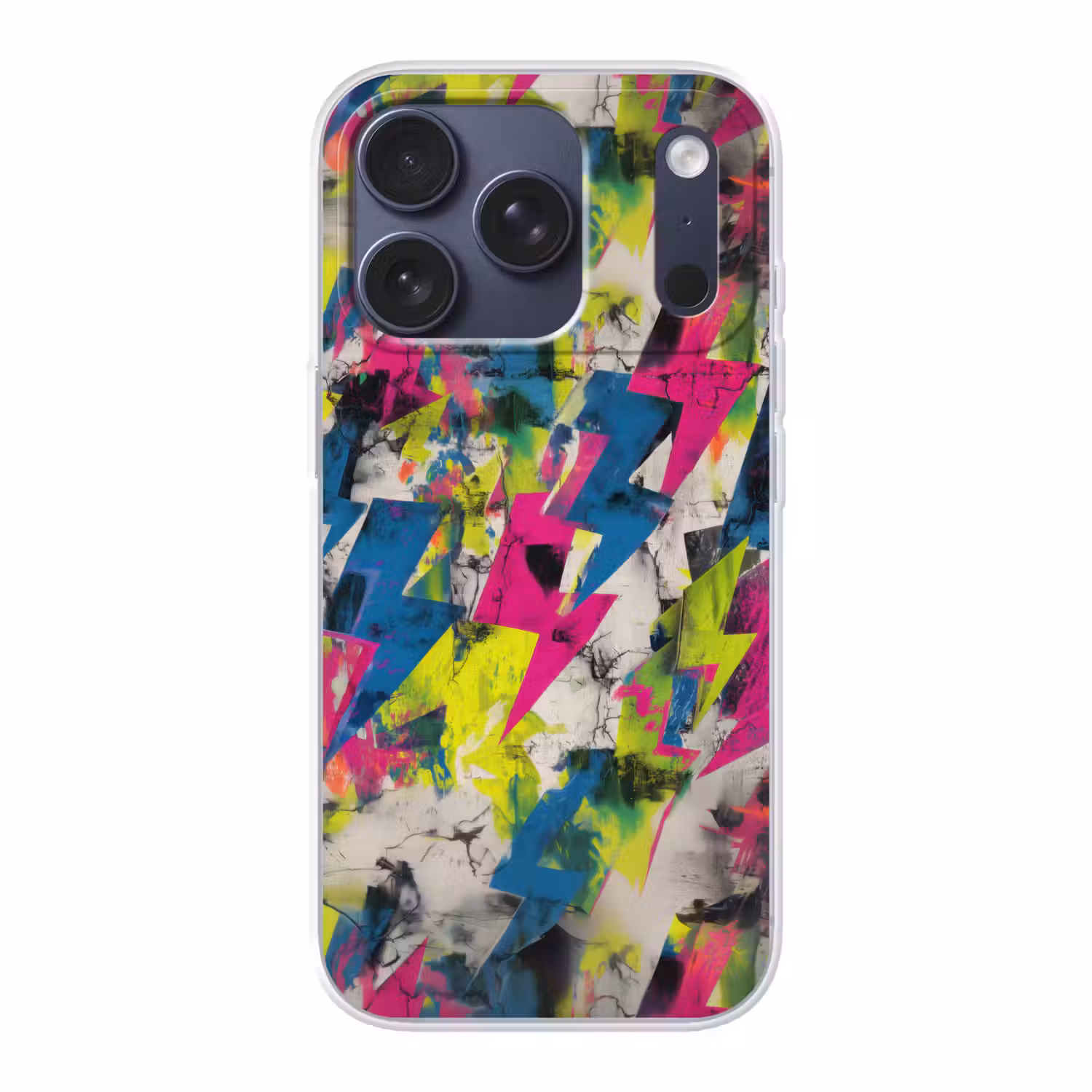 Bliksemschichten - Patroon - Marmer - Kleuren Telefoonhoesje iPhone 17 Pro klein -3d
