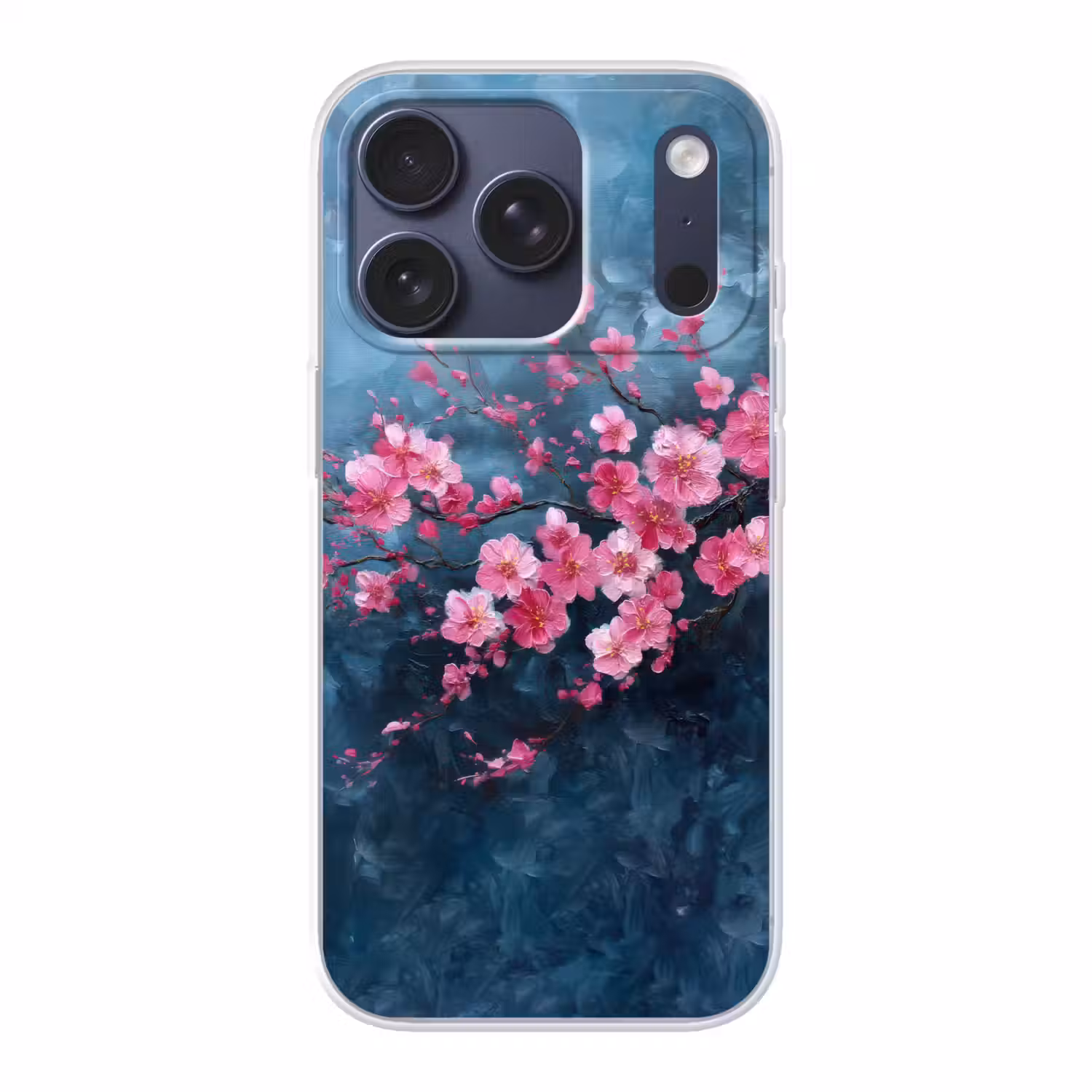 Bloem - Bloesems - Roze - Abstract Telefoonhoesje iPhone 17 Pro klein -3d