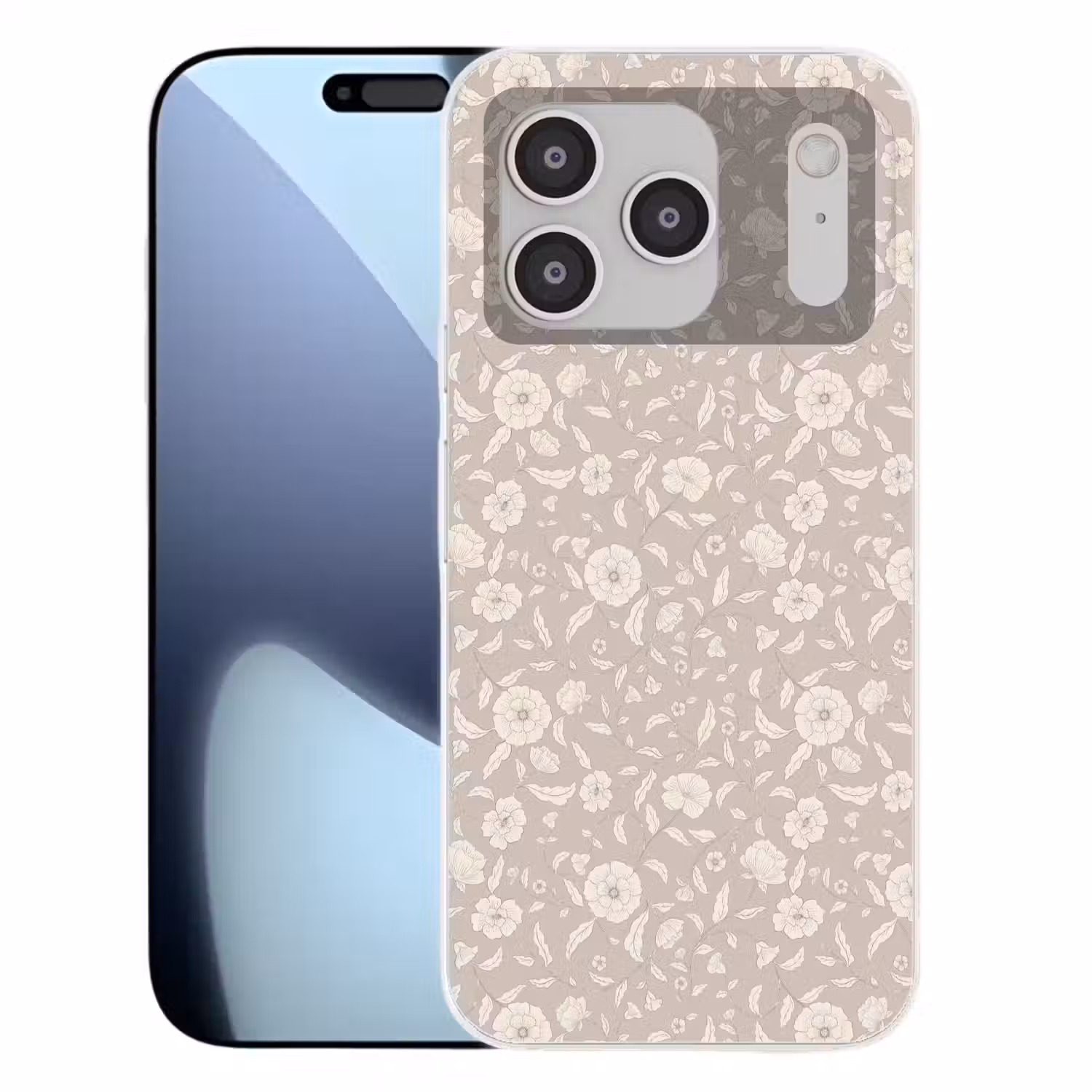 Bloemen - Blaadjes - Patroon Telefoonhoesje iPhone 17 Pro klein 878 -3d