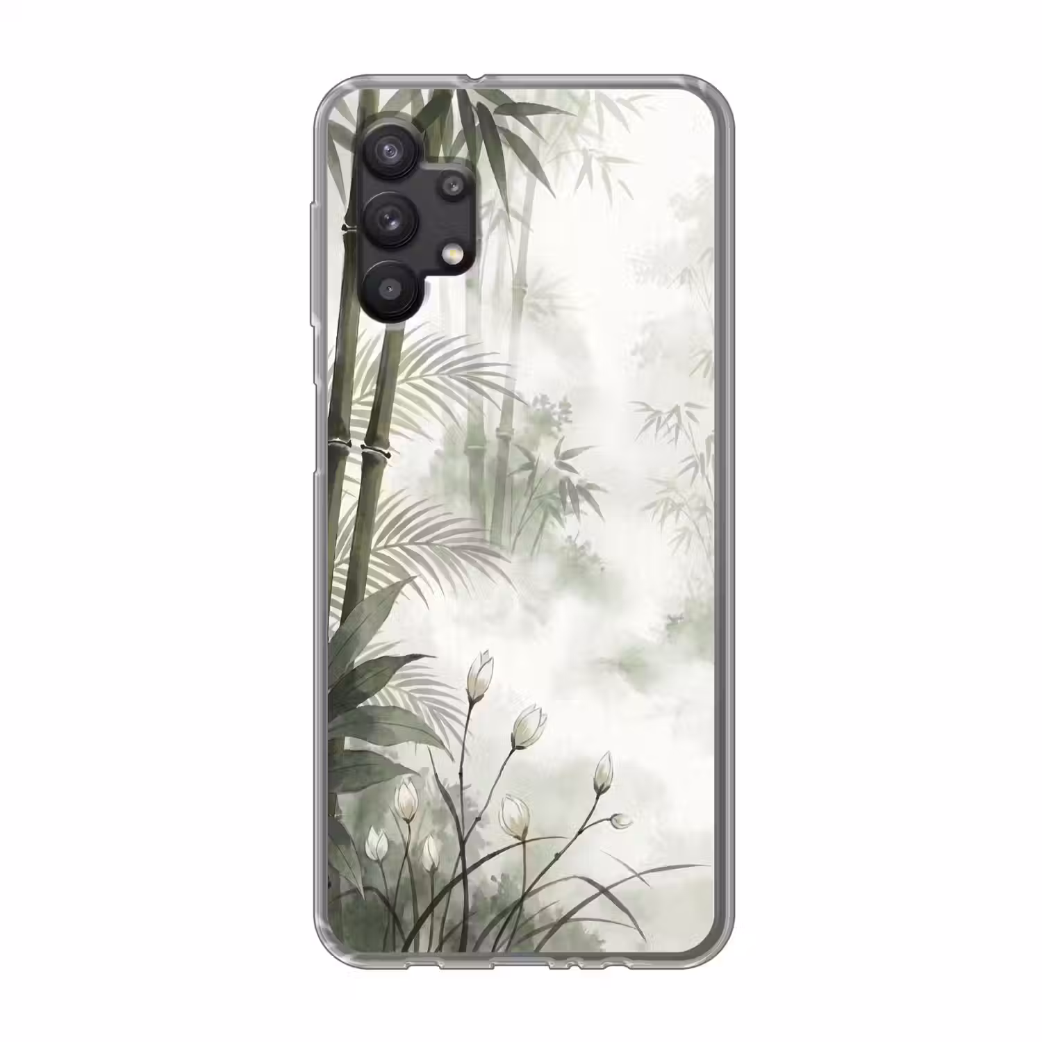 Bloemen - Knop - Tuin - Illustratie - Wit Telefoonhoesje Samsung Galaxy A32 5G klein -3d