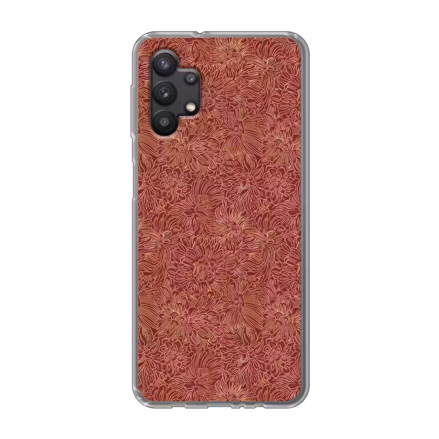 Bloemen - Motief - Rood Telefoonhoesje Samsung Galaxy A32 5G klein 346 -3d