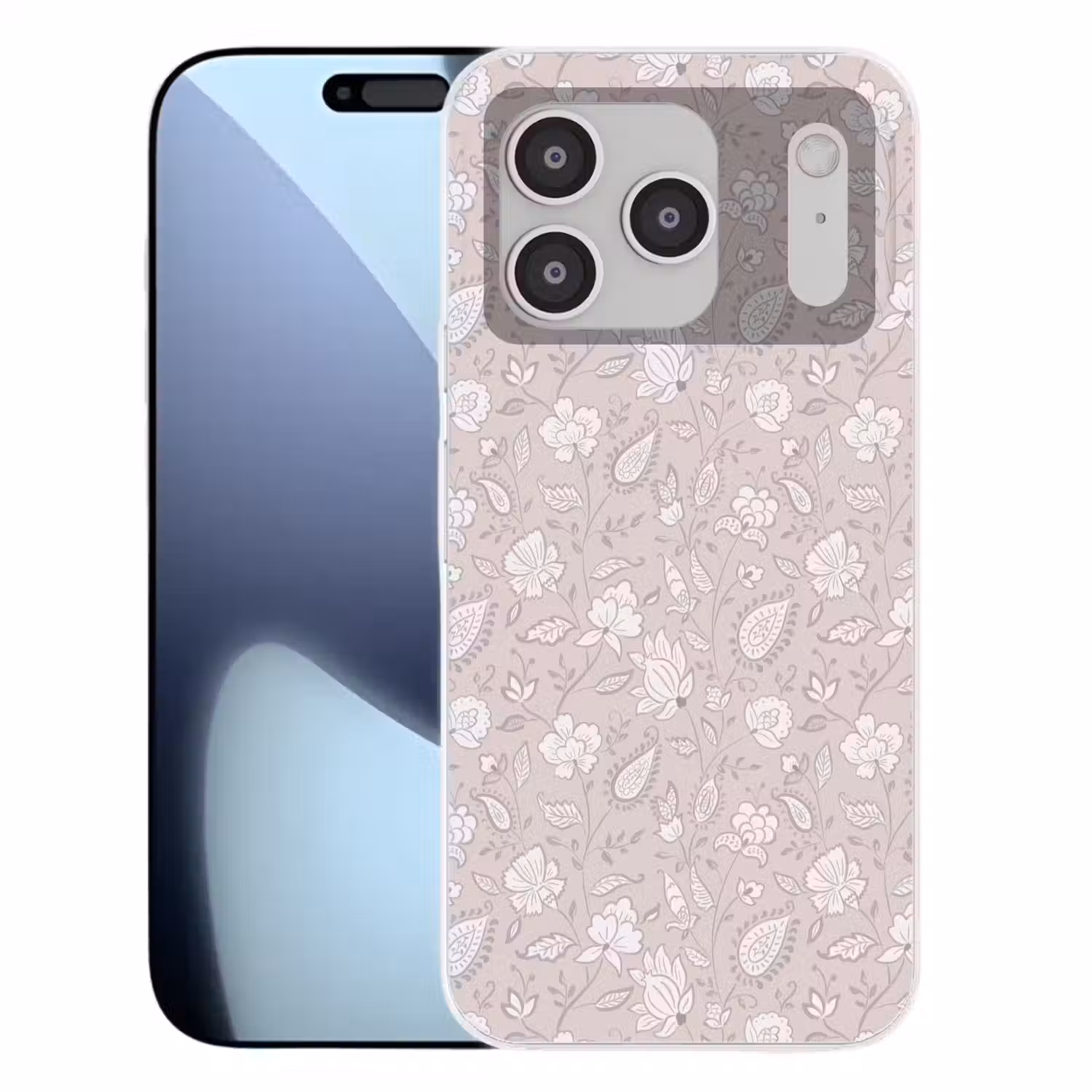 Bloemen - Getekend - Lavendel Telefoonhoesje iPhone 17 Pro klein 878 -3d