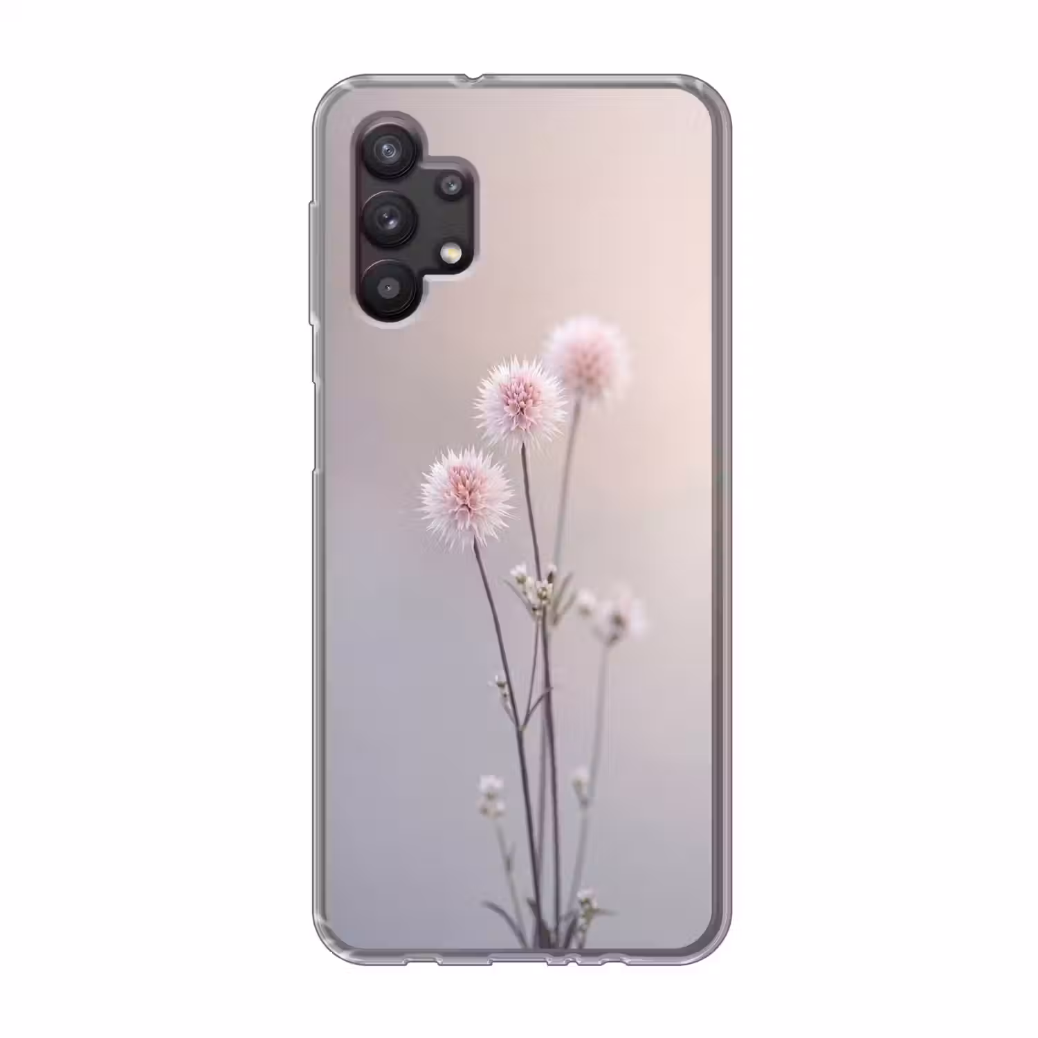 Bloemen - Bollen - Roze Telefoonhoesje Samsung Galaxy A32 5G klein -3d