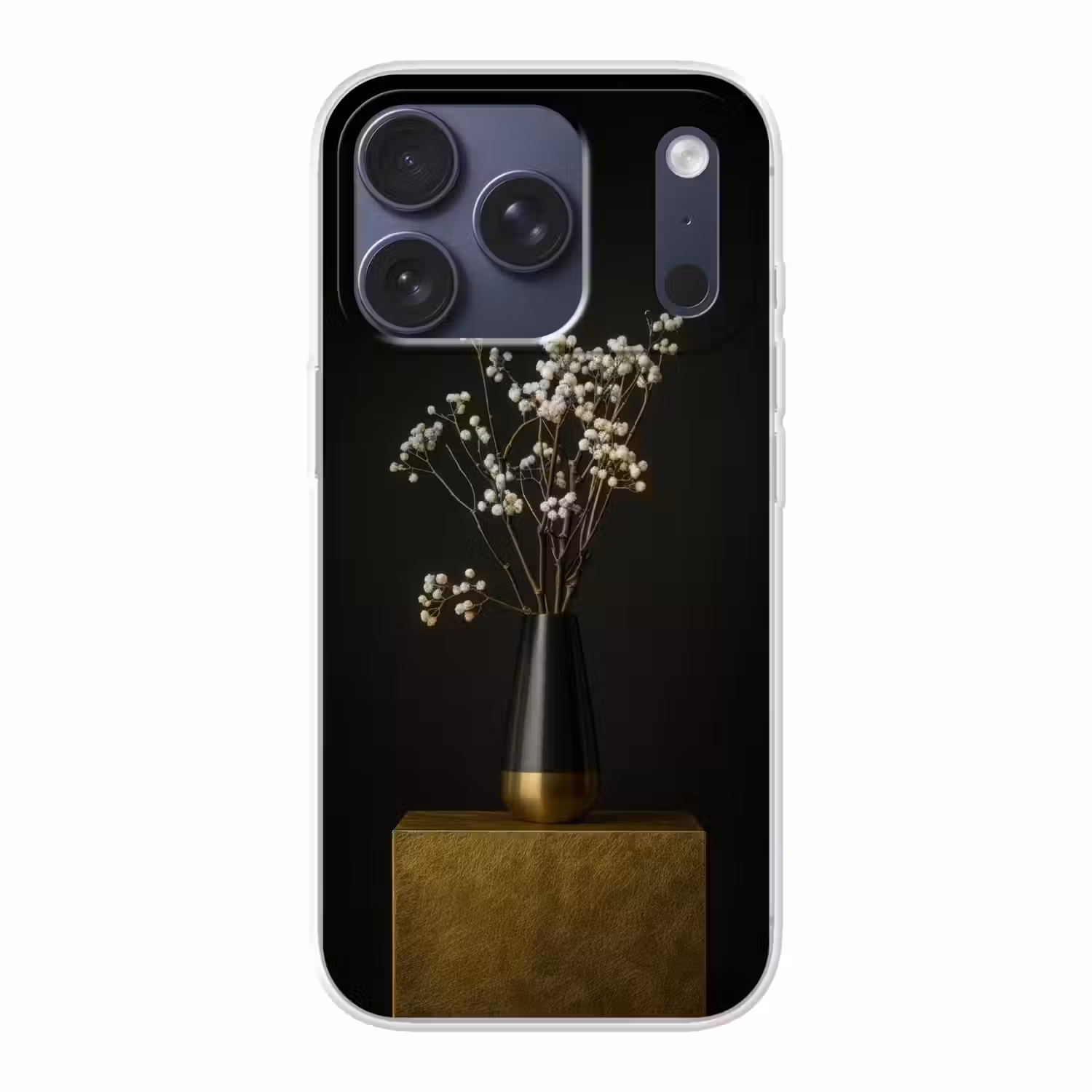 Bloembollen - Wit - Vaas - Minimalistisch Telefoonhoesje iPhone 17 Pro klein -3d