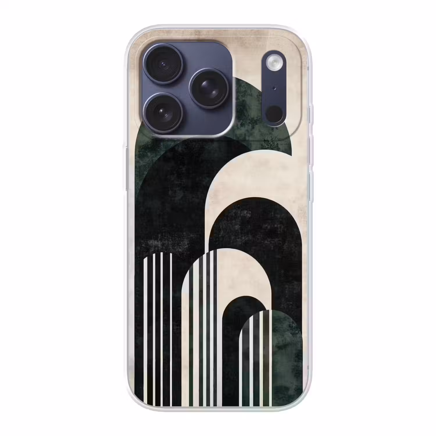 Bogen - Donkergroen - Lijnen Telefoonhoesje iPhone 17 Pro klein -3d