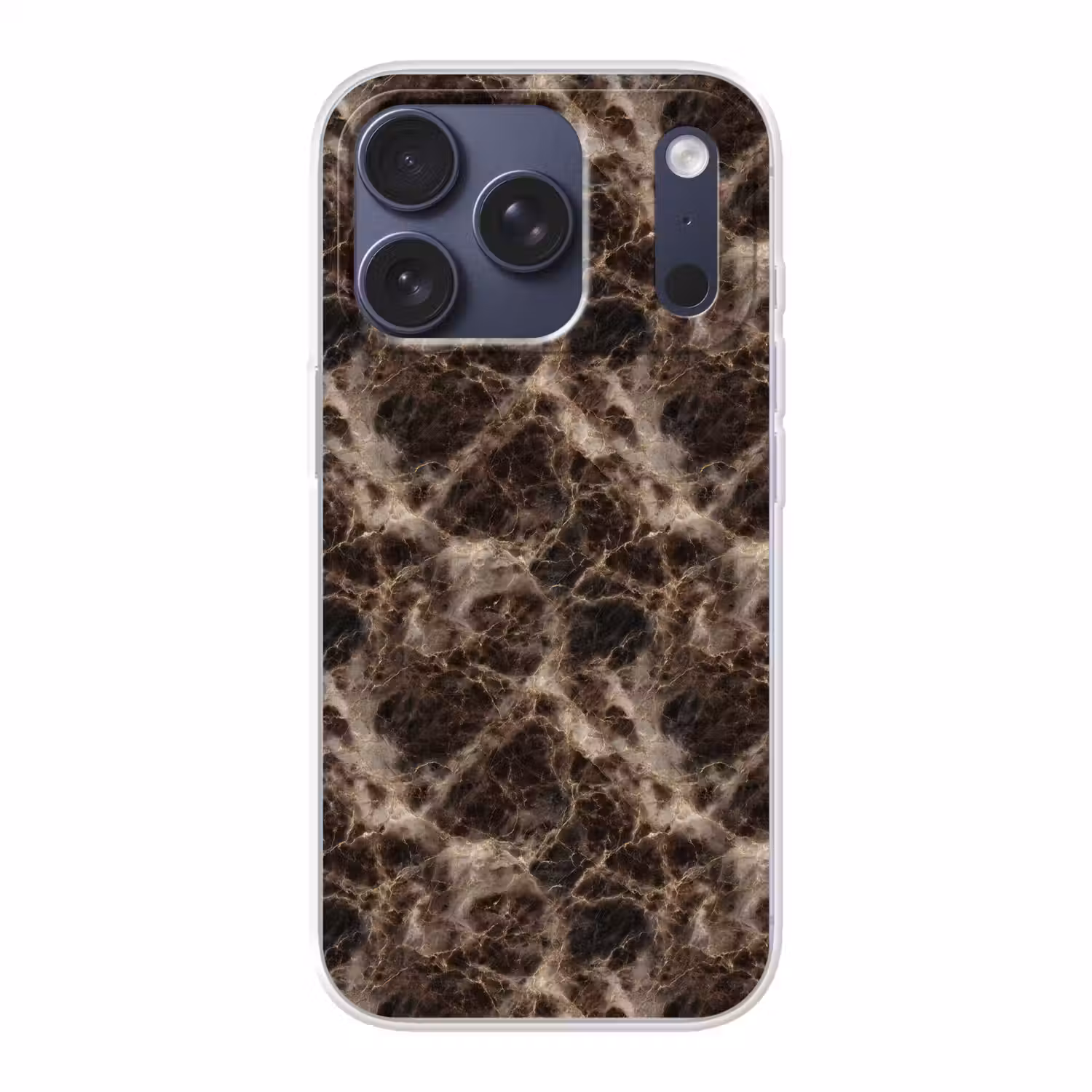 Bruin - Goud - Marmer Telefoonhoesje iPhone 17 Pro klein 878 -3d