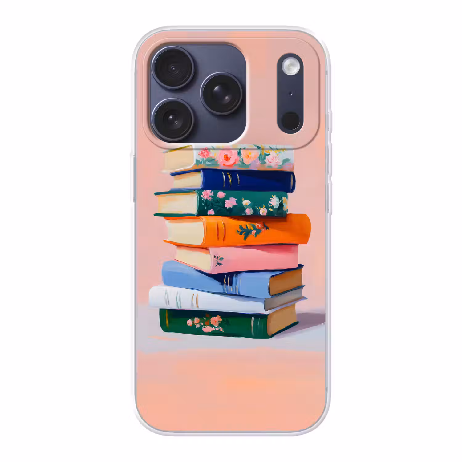 Boeken - Stapel - Kleurrijk Telefoonhoesje iPhone 17 Pro klein -3d