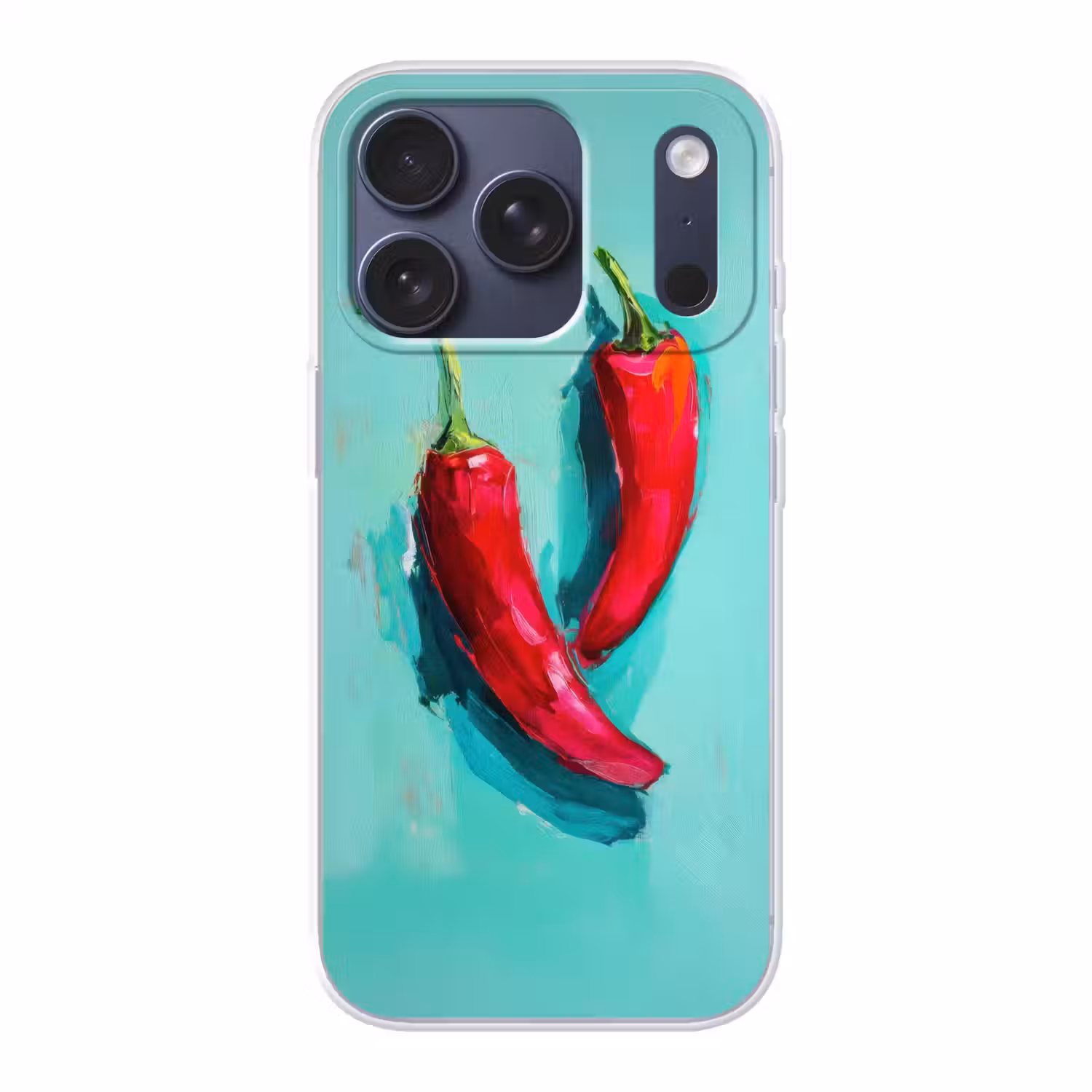Chilipepers - Geverfd - Rood Telefoonhoesje iPhone 17 Pro klein -3d