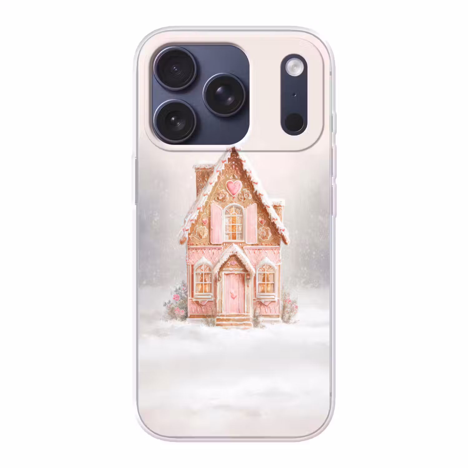 Huisje - Suiker - Pastel Telefoonhoesje iPhone 17 Pro klein -3d