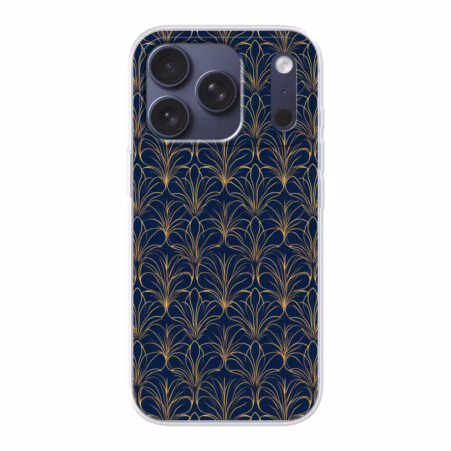 Deco - Waaier - Blauw Telefoonhoesje iPhone 17 Pro klein 878 -3d