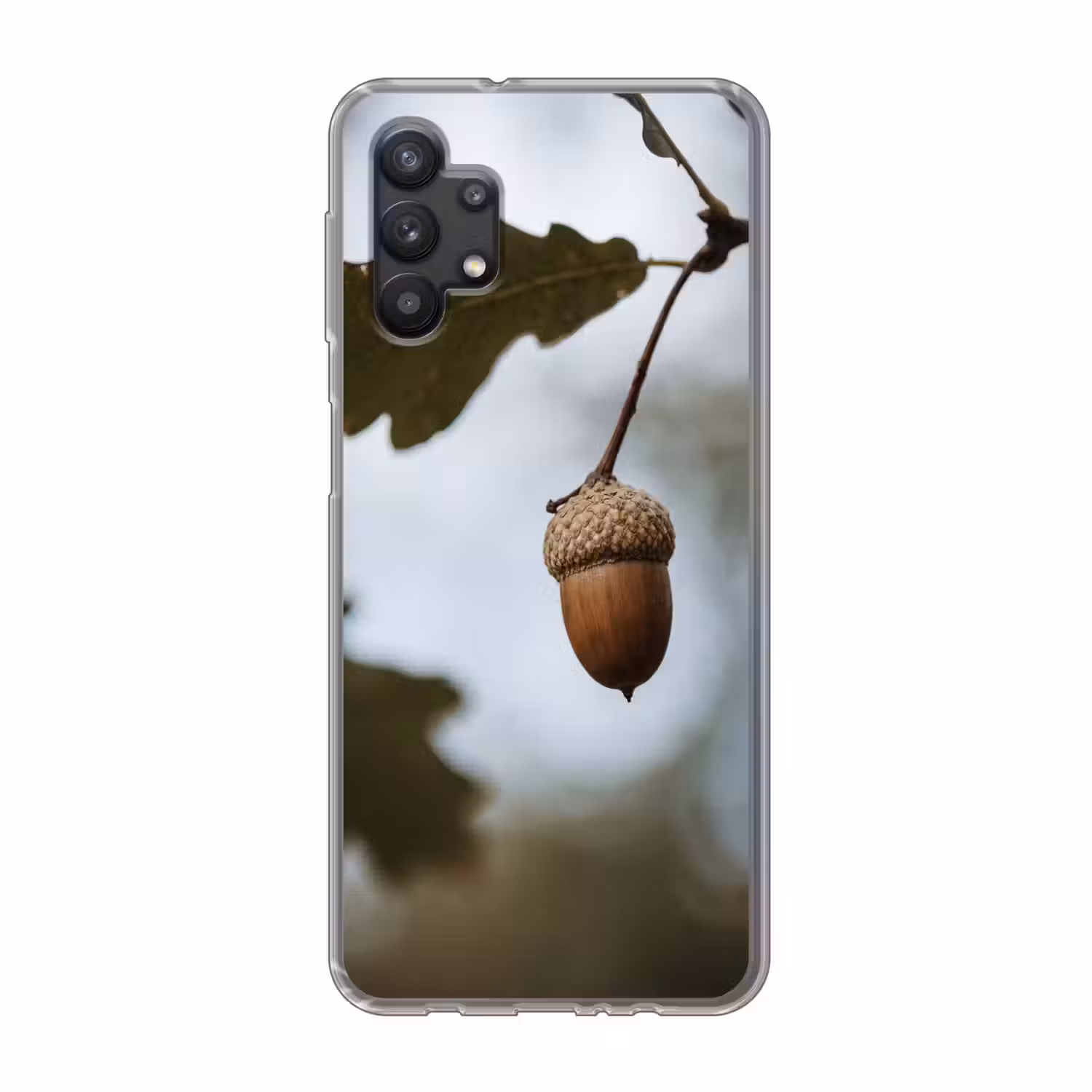 Eikel - Eikenblad - Bos - Herfst - Natuur Telefoonhoesje Samsung Galaxy A32 5G klein -3d