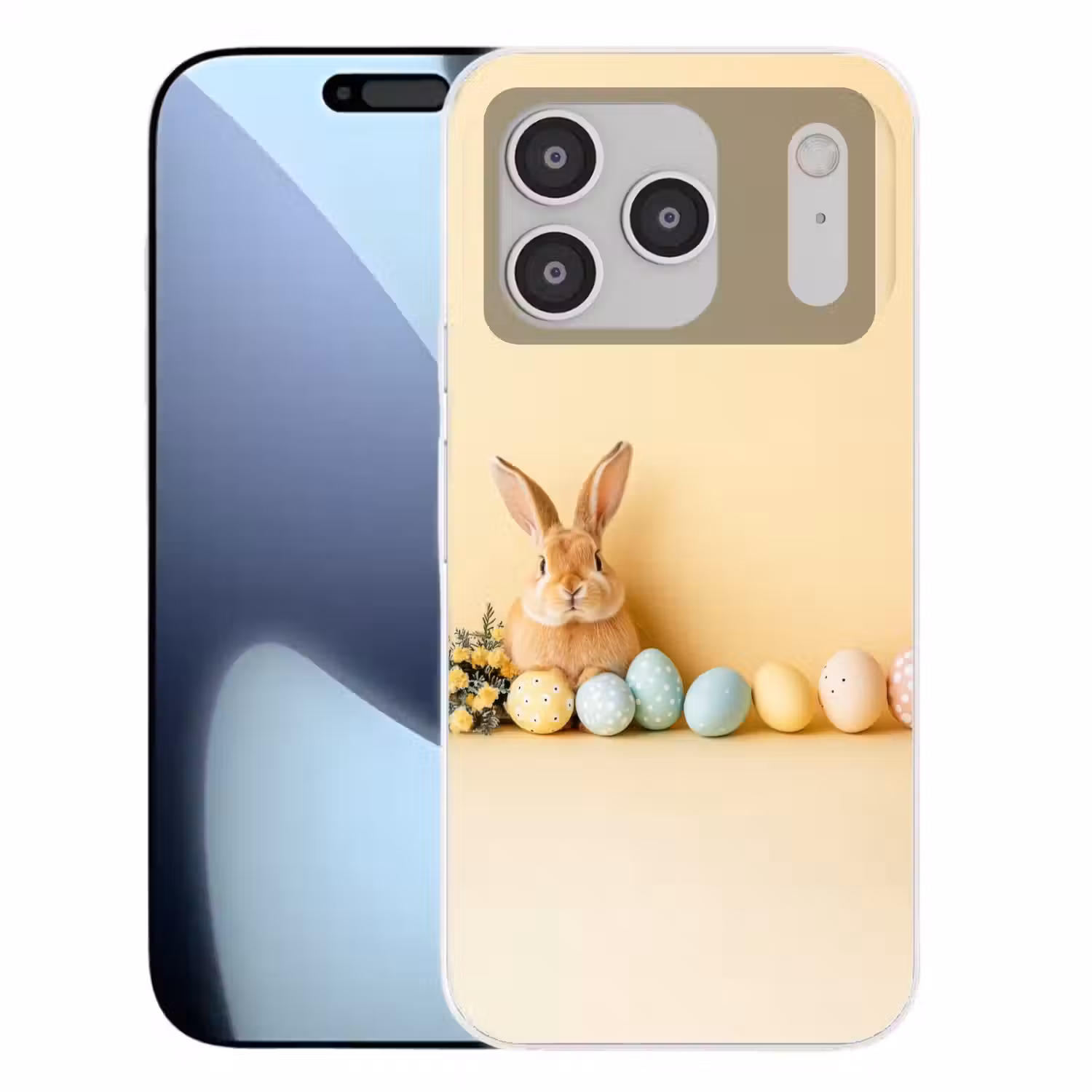 Eieren - Konijn - Pasteltinten Telefoonhoesje iPhone 17 Pro klein -3d