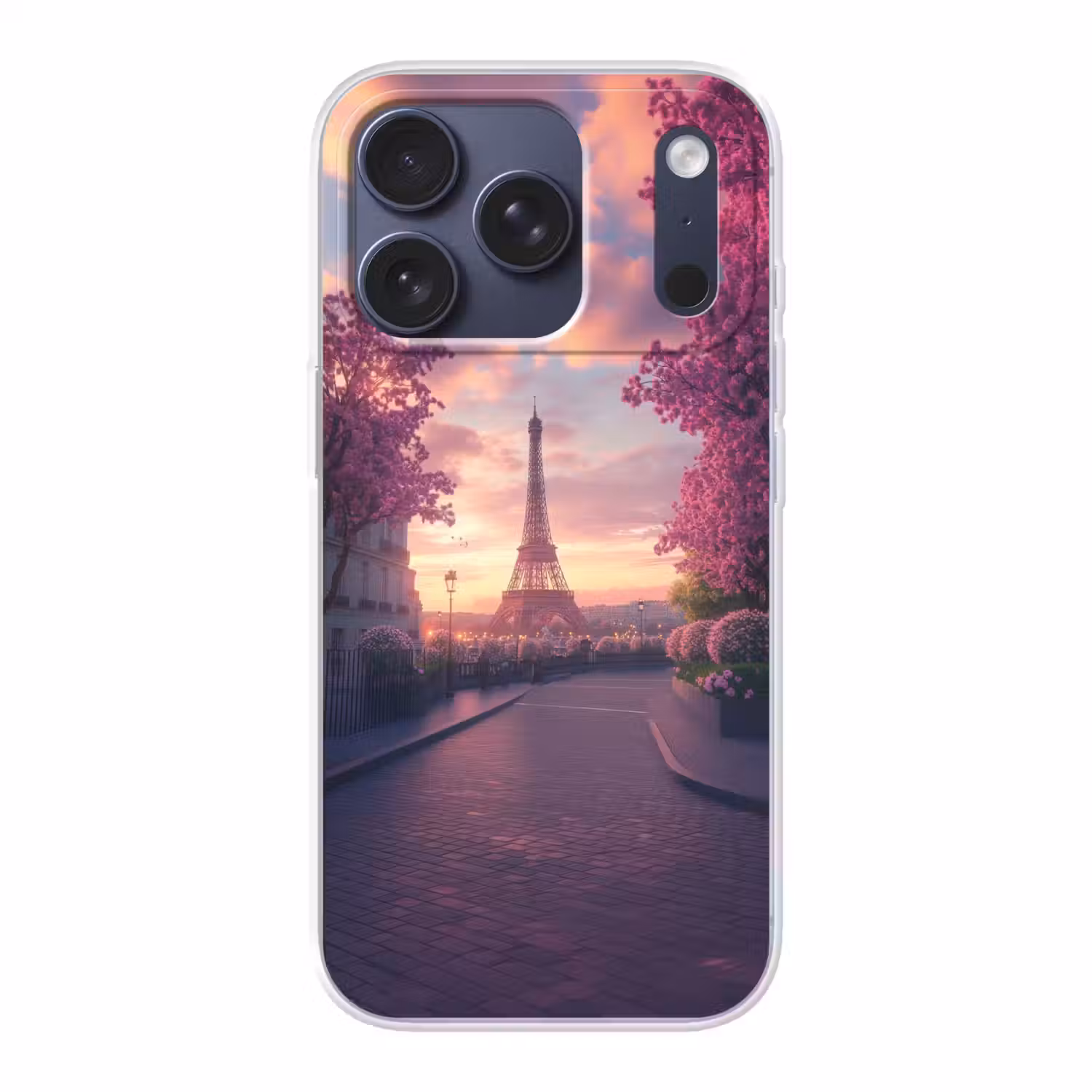 Eiffeltoren - Parijs - Roze Telefoonhoesje iPhone 17 Pro klein -3d