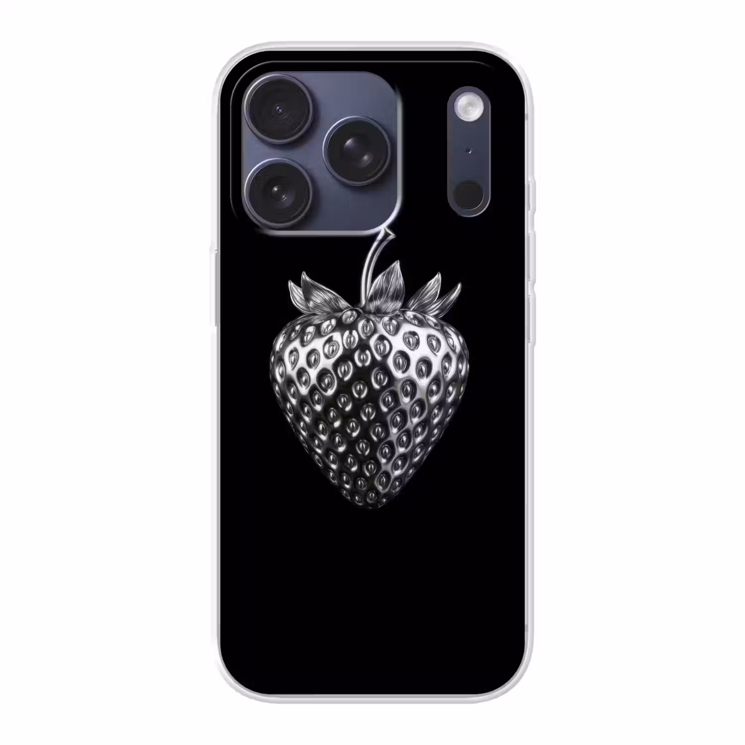 Aardbei - Zaadstructuur - Realistisch Telefoonhoesje iPhone 17 Pro klein -3d