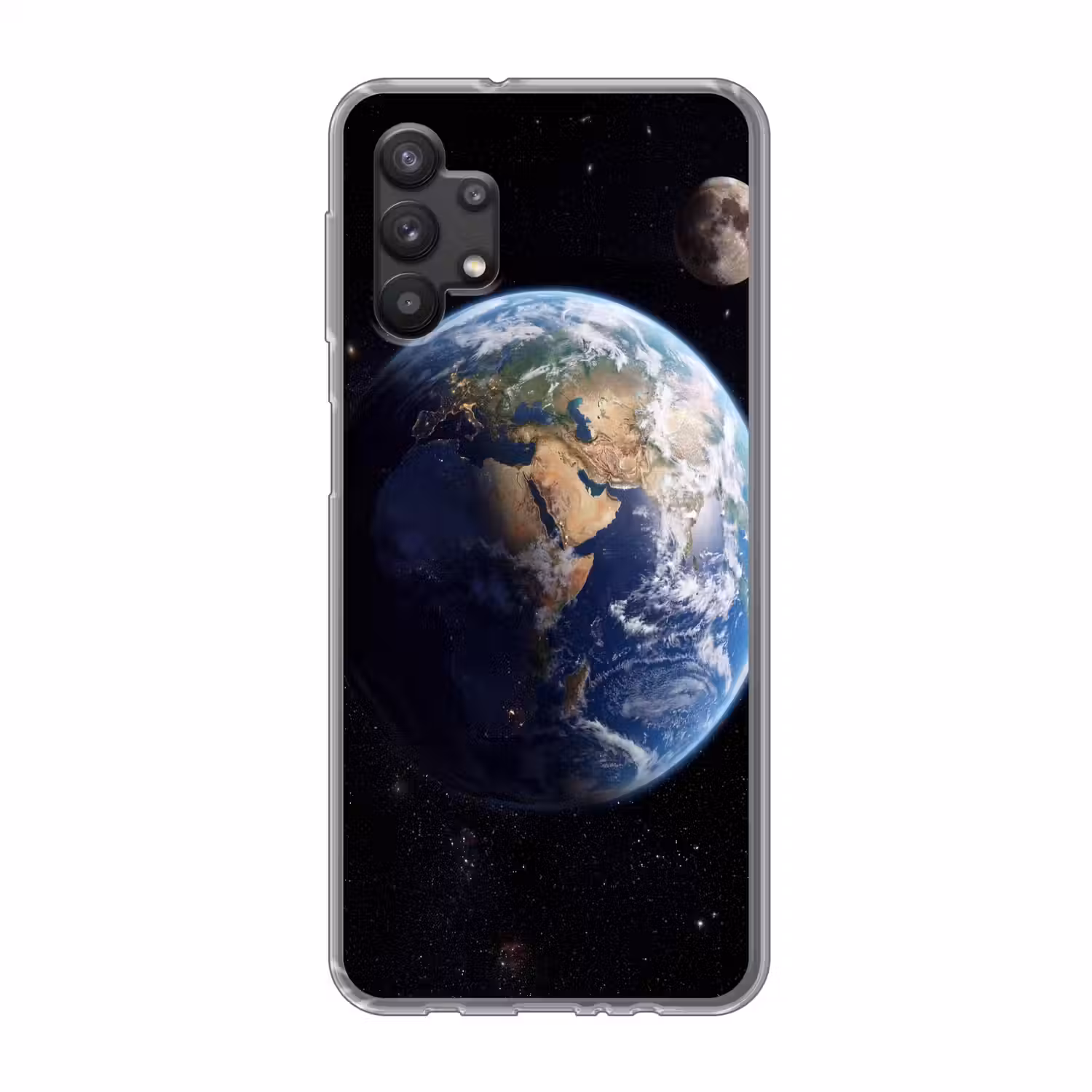 Aarde - Ruimte - Blauw - Groen Telefoonhoesje Samsung Galaxy A32 5G klein -3d