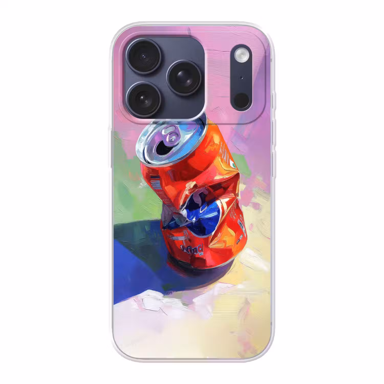 Frisdrank - Blik - Paars Telefoonhoesje iPhone 17 Pro klein -3d
