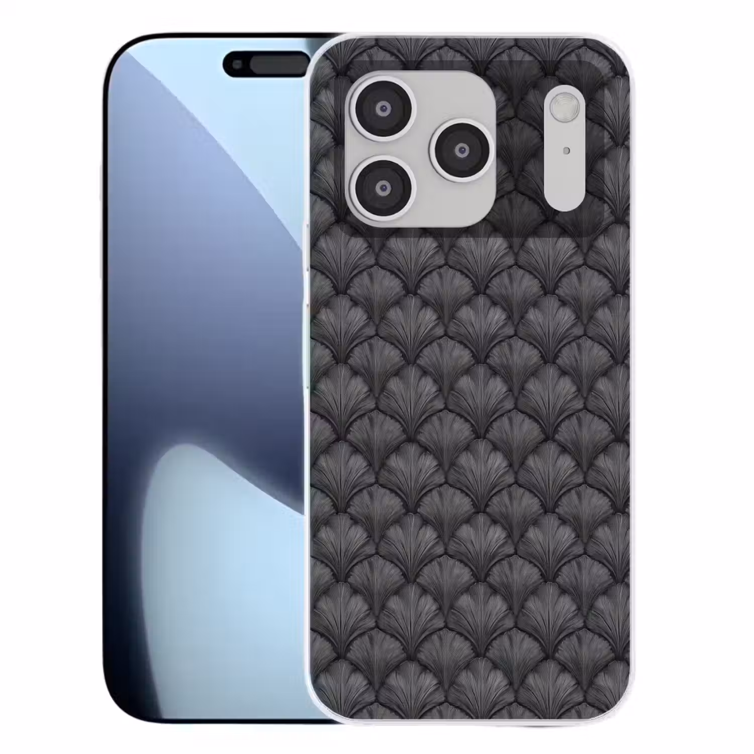Waaier - Motief - Grijs Telefoonhoesje iPhone 17 Pro klein 878 -3d