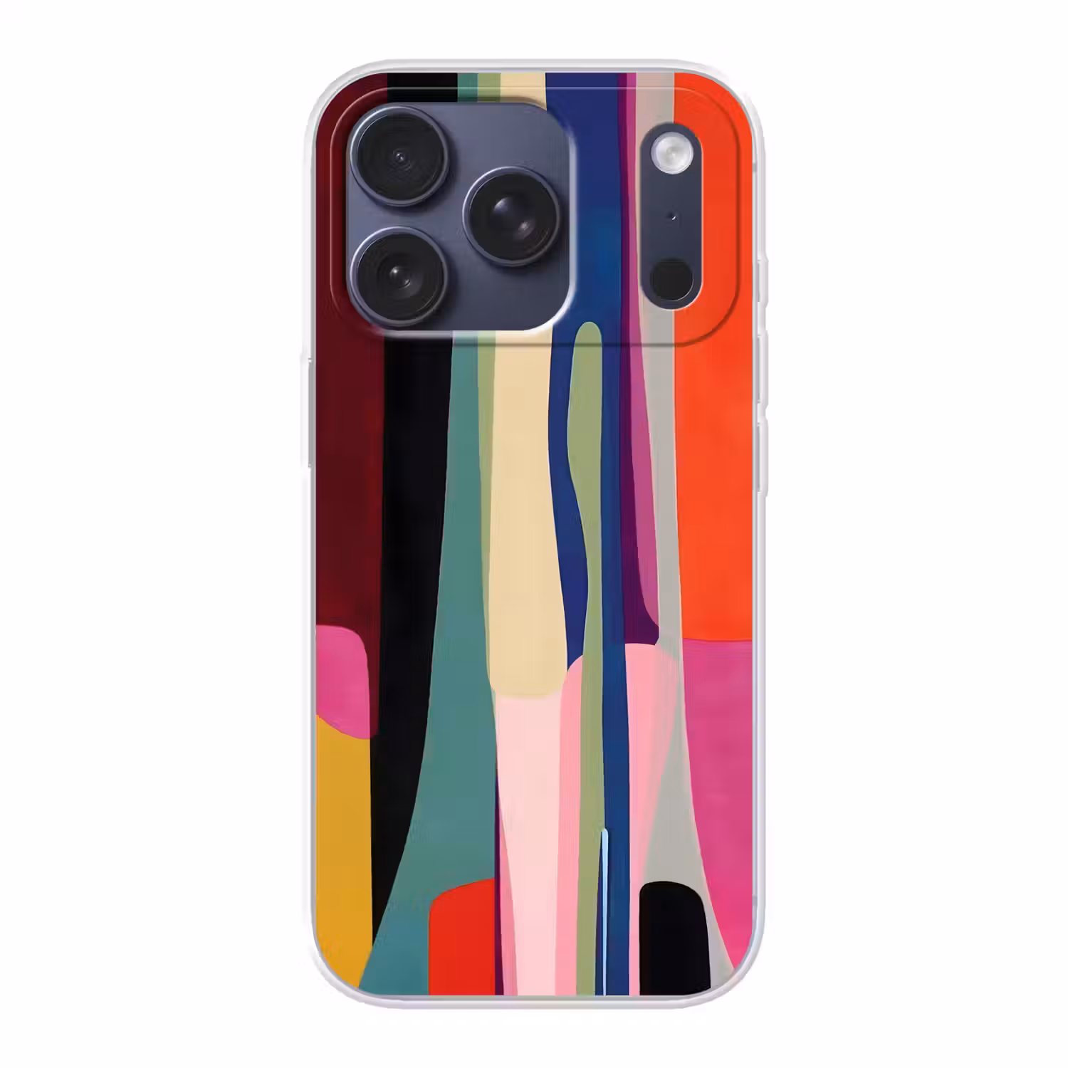 Kleurbanen - Verticaal - Kleurrijk Telefoonhoesje iPhone 17 Pro klein -3d