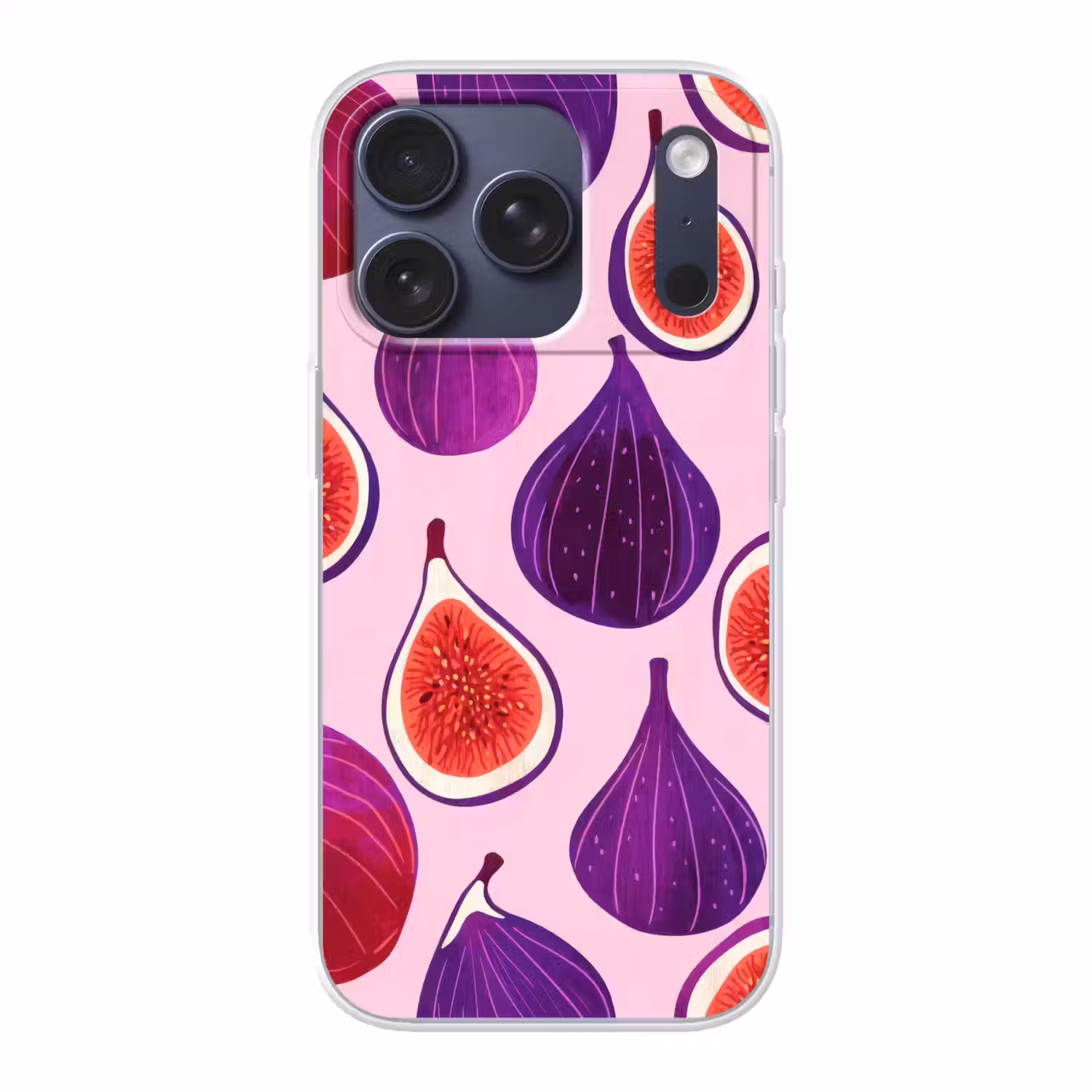 Vijgen - Roze - Paars Telefoonhoesje iPhone 17 Pro klein -3d
