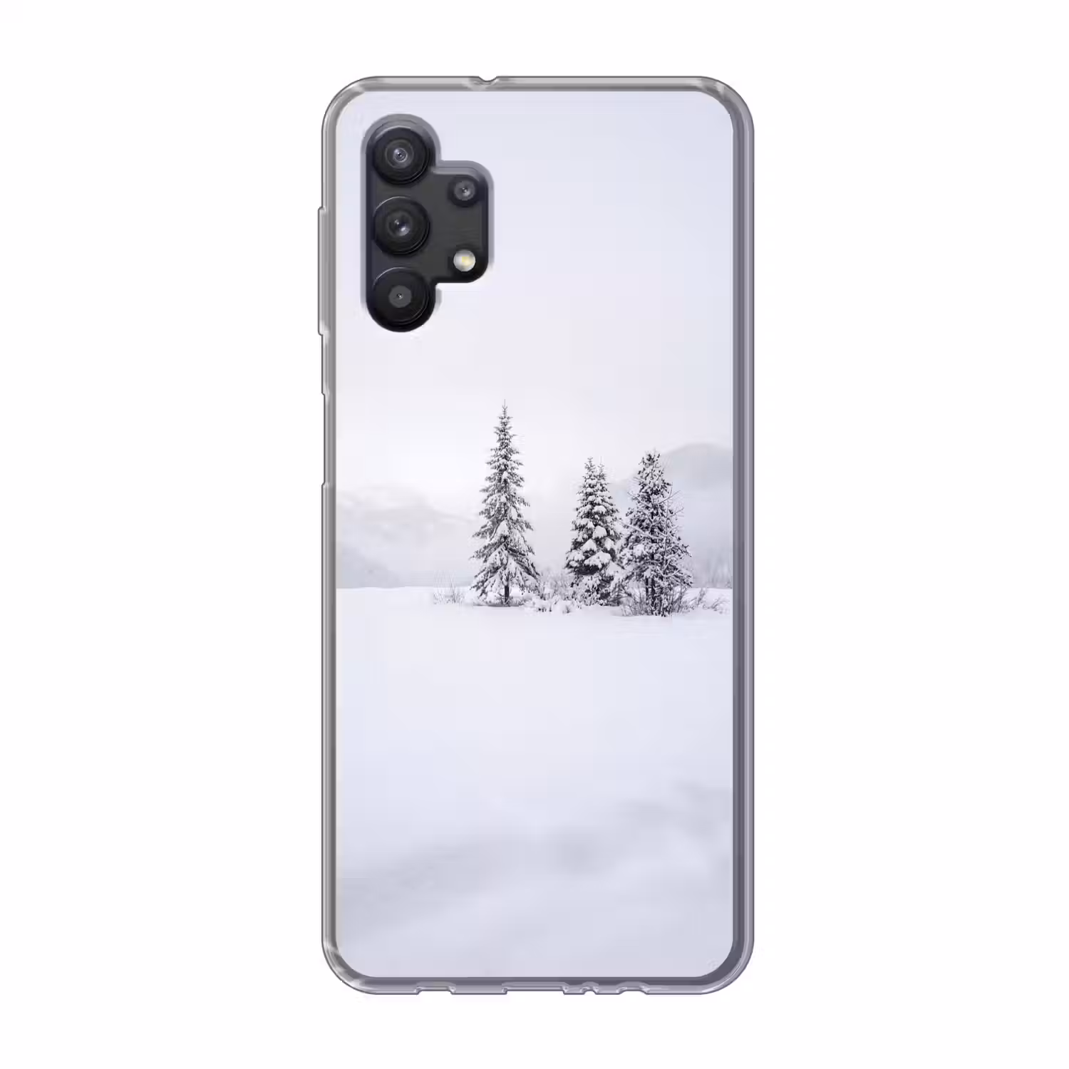Fijnsparren - Sneeuw - Winter - Landschap - Stilte Telefoonhoesje Samsung Galaxy A32 5G klein -3d
