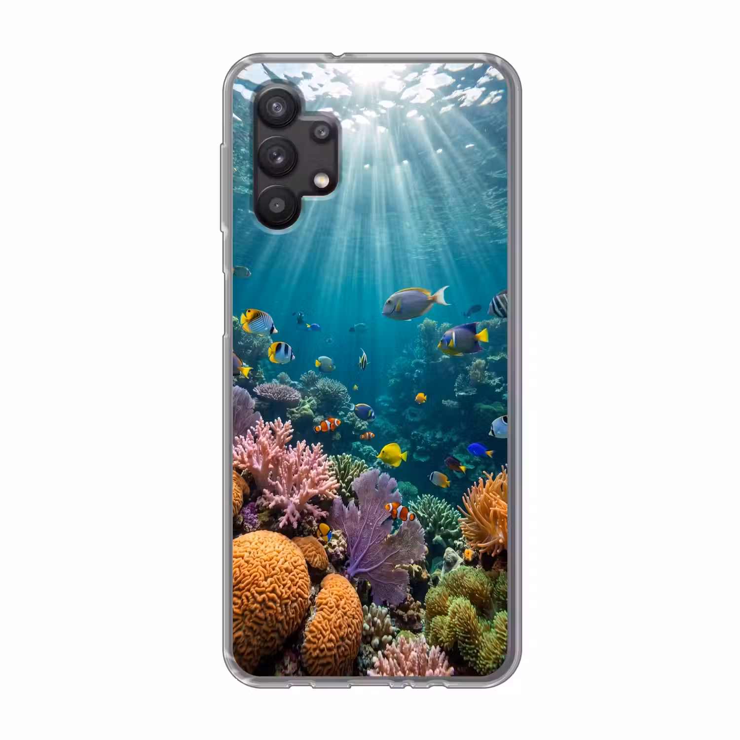 Vis - Koraal - Oceaan - Natuur - Kleurrijk Telefoonhoesje Samsung Galaxy A32 5G klein -3d