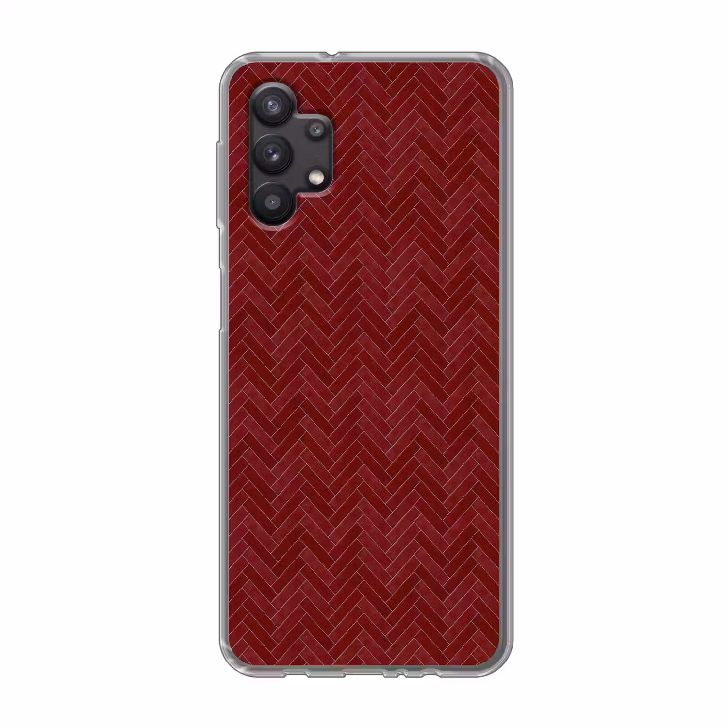 Visgraat - Wandtegel - Bordeaux - Rood Telefoonhoesje Samsung Galaxy A32 5G klein 346 -3d