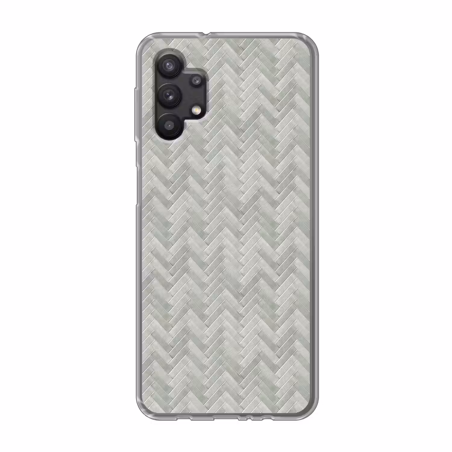 Visgraat - Wandtegel - Grijs Telefoonhoesje Samsung Galaxy A32 5G klein 346 -3d