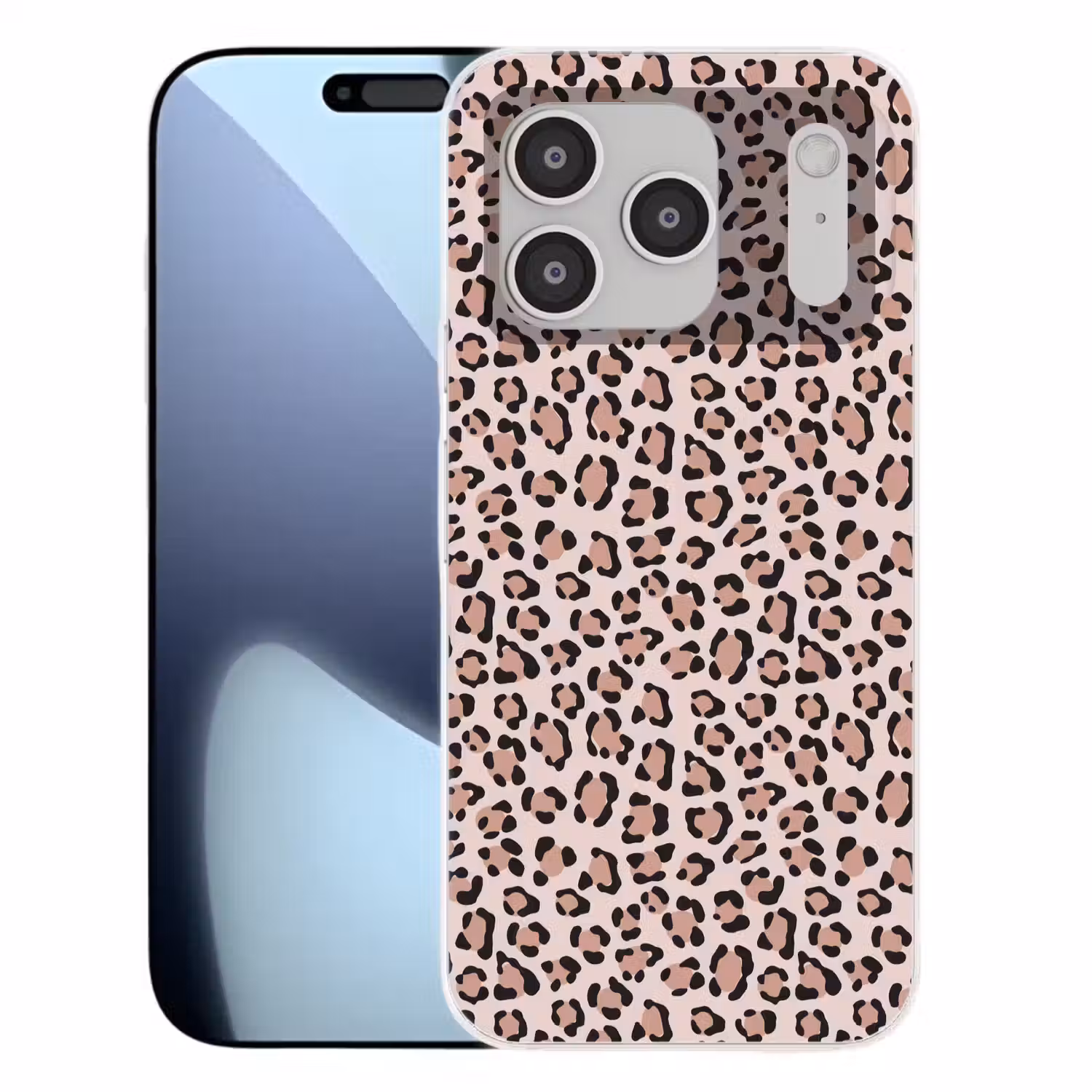 Vlekken - Beige - Luipaard Telefoonhoesje iPhone 17 Pro klein 878 -3d
