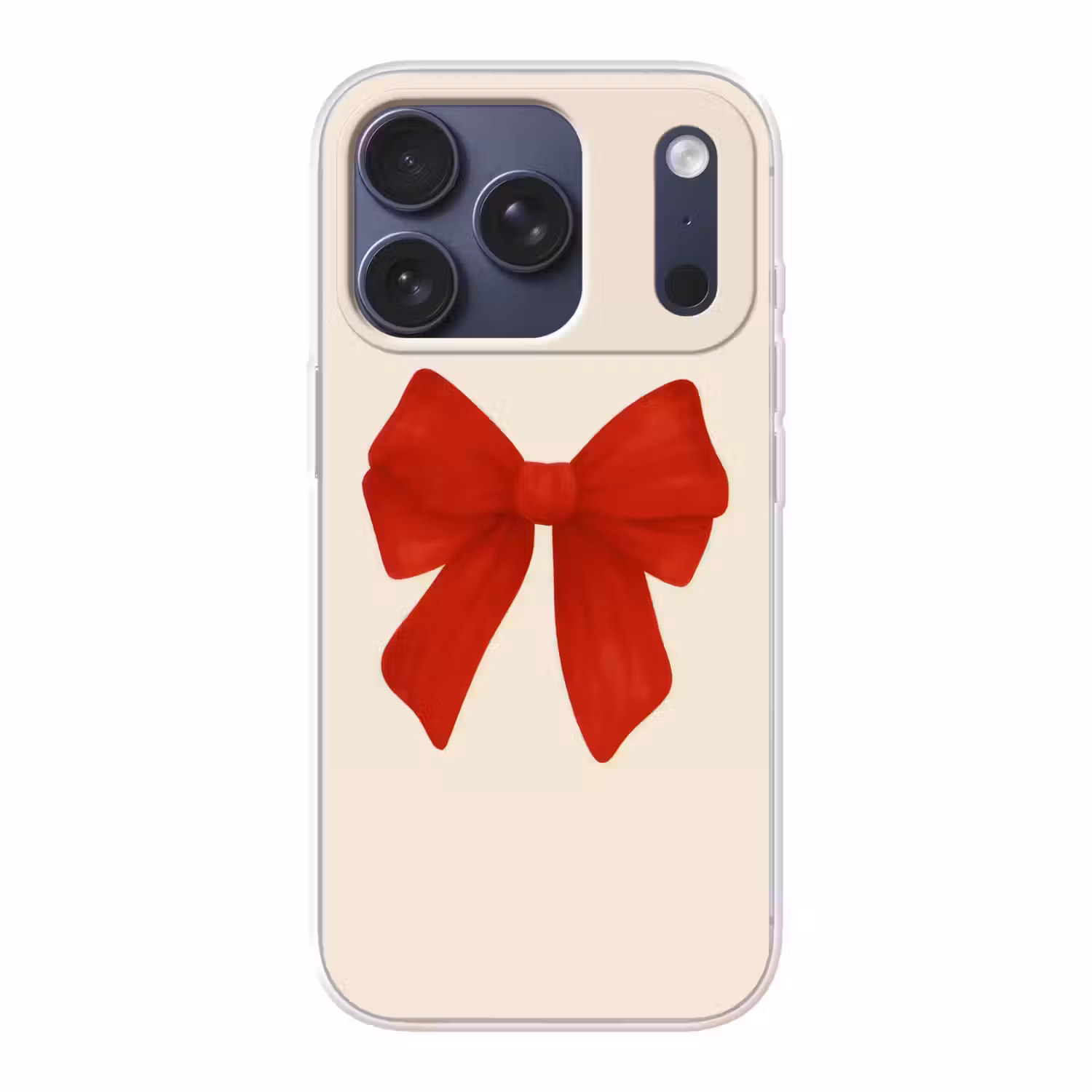 Strik - Symmetrisch - Rood - Lint Telefoonhoesje iPhone 17 Pro klein -3d