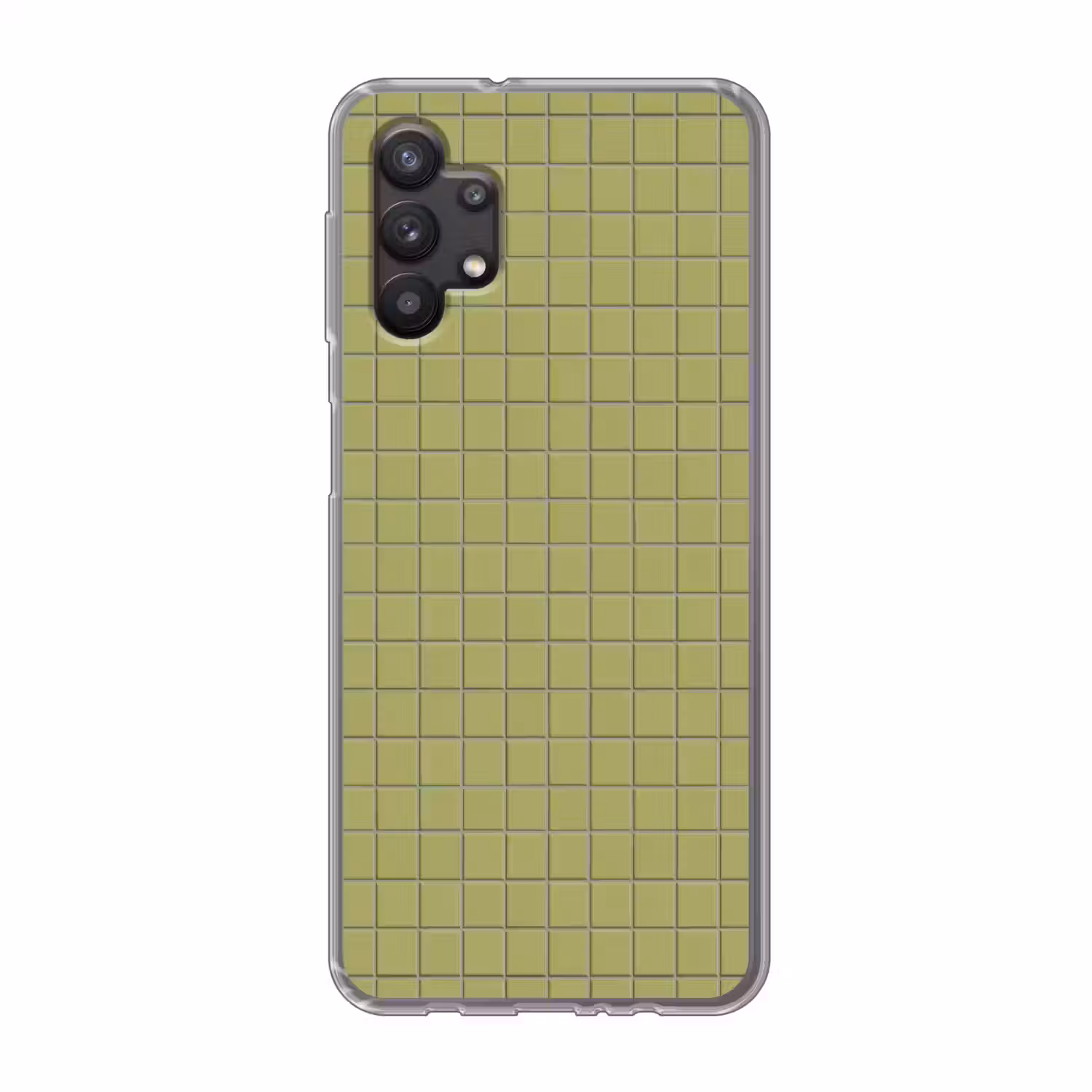 Tegel - Patroon - Olijfgroen Telefoonhoesje Samsung Galaxy A32 5G klein 346 -3d