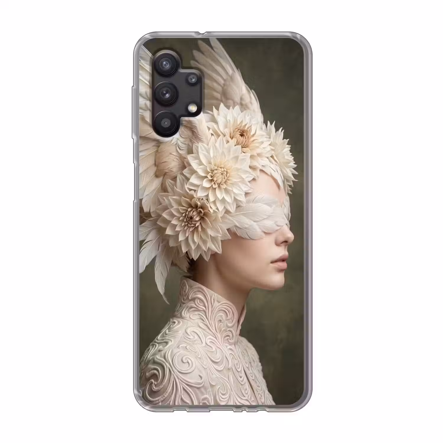 Vleugels - Vrouw - Wit Telefoonhoesje Samsung Galaxy A32 5G klein -3d