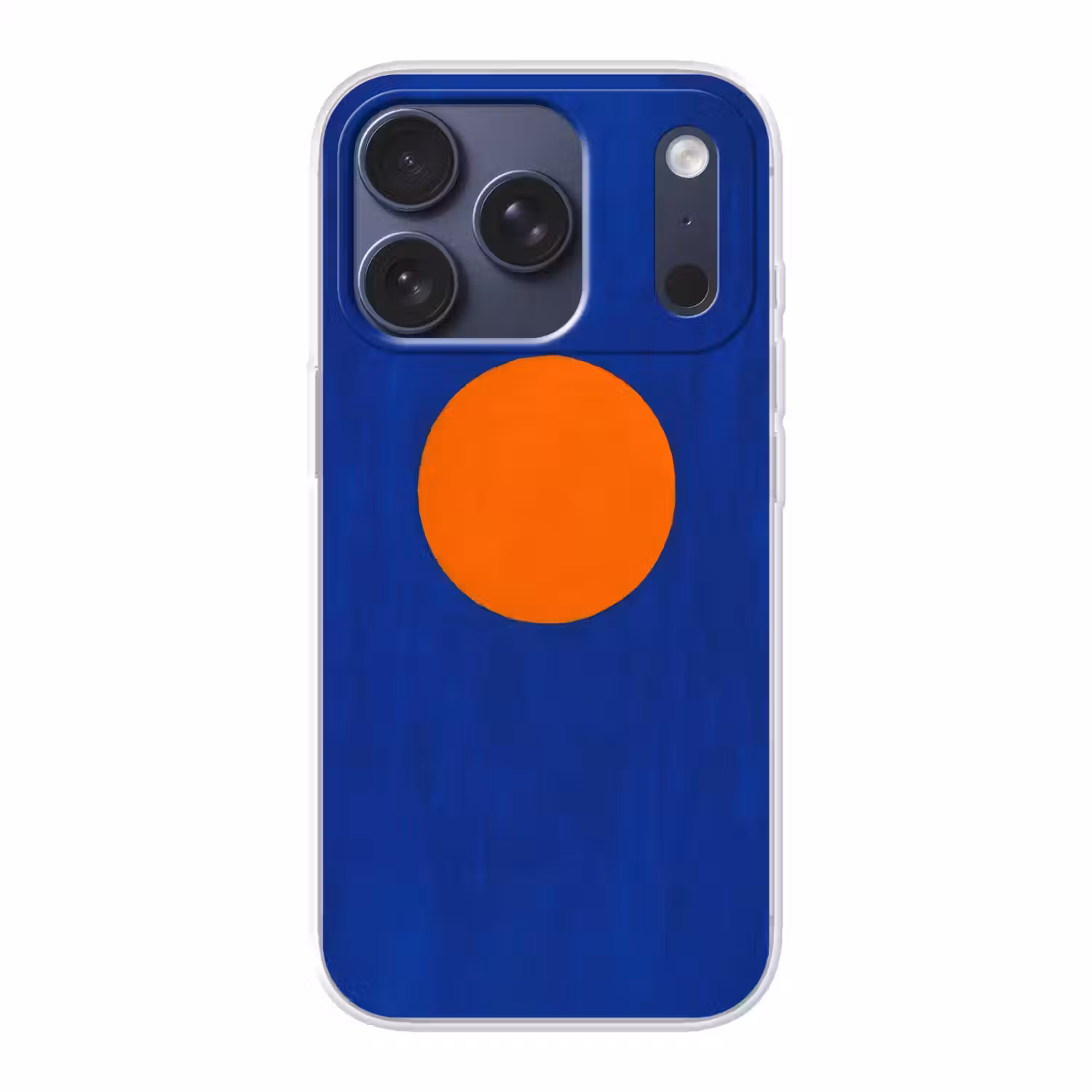 Vorm - Rond - Minimalistisch - Blauw Telefoonhoesje iPhone 17 Pro klein -3d