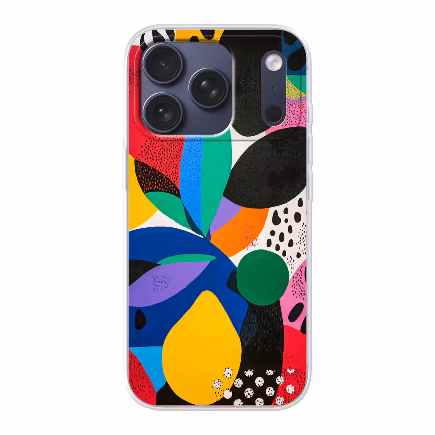 Vormen - Stippen - Kleurrijk Telefoonhoesje iPhone 17 Pro klein -3d