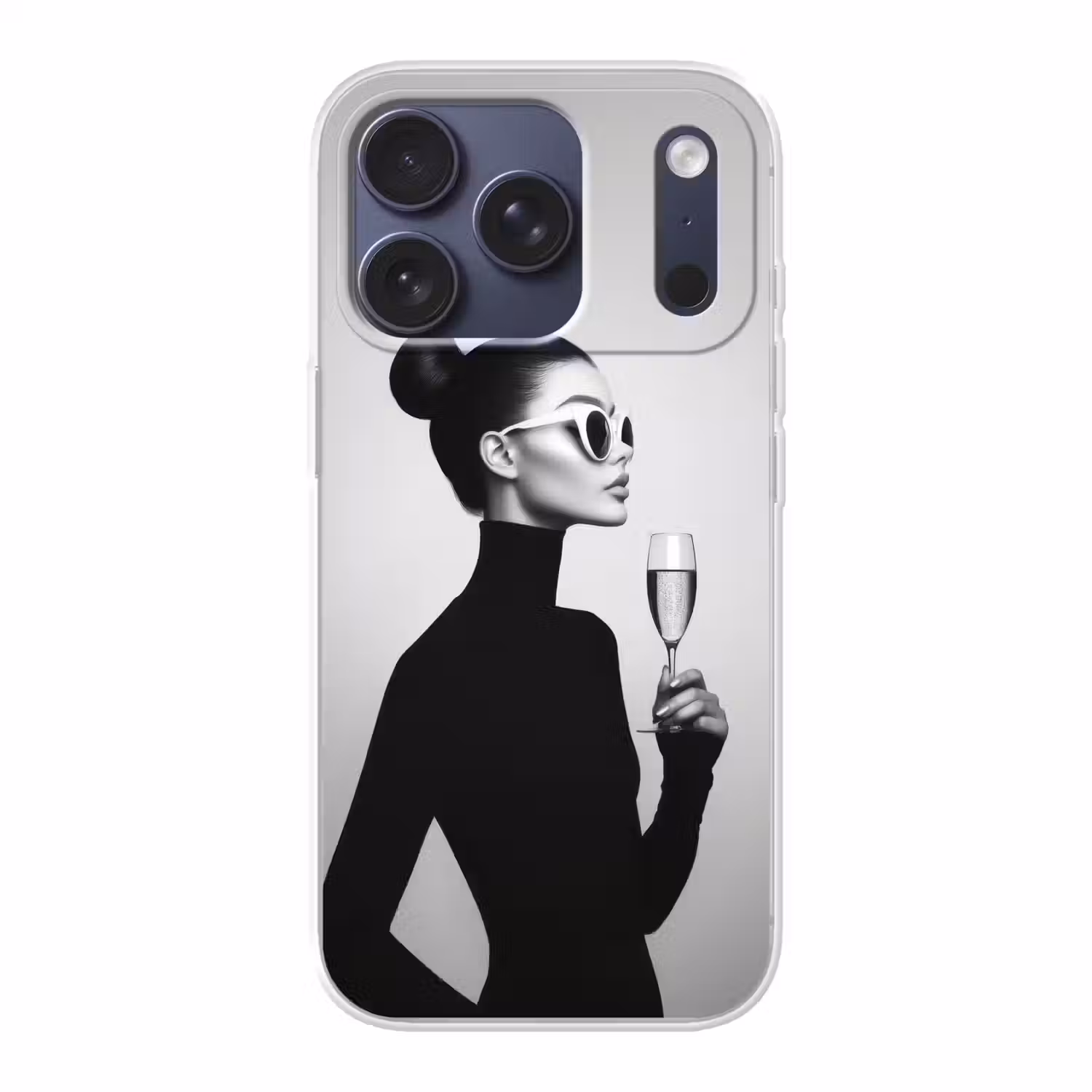 Vrouw - Champagne - Modern Telefoonhoesje iPhone 17 Pro klein -3d