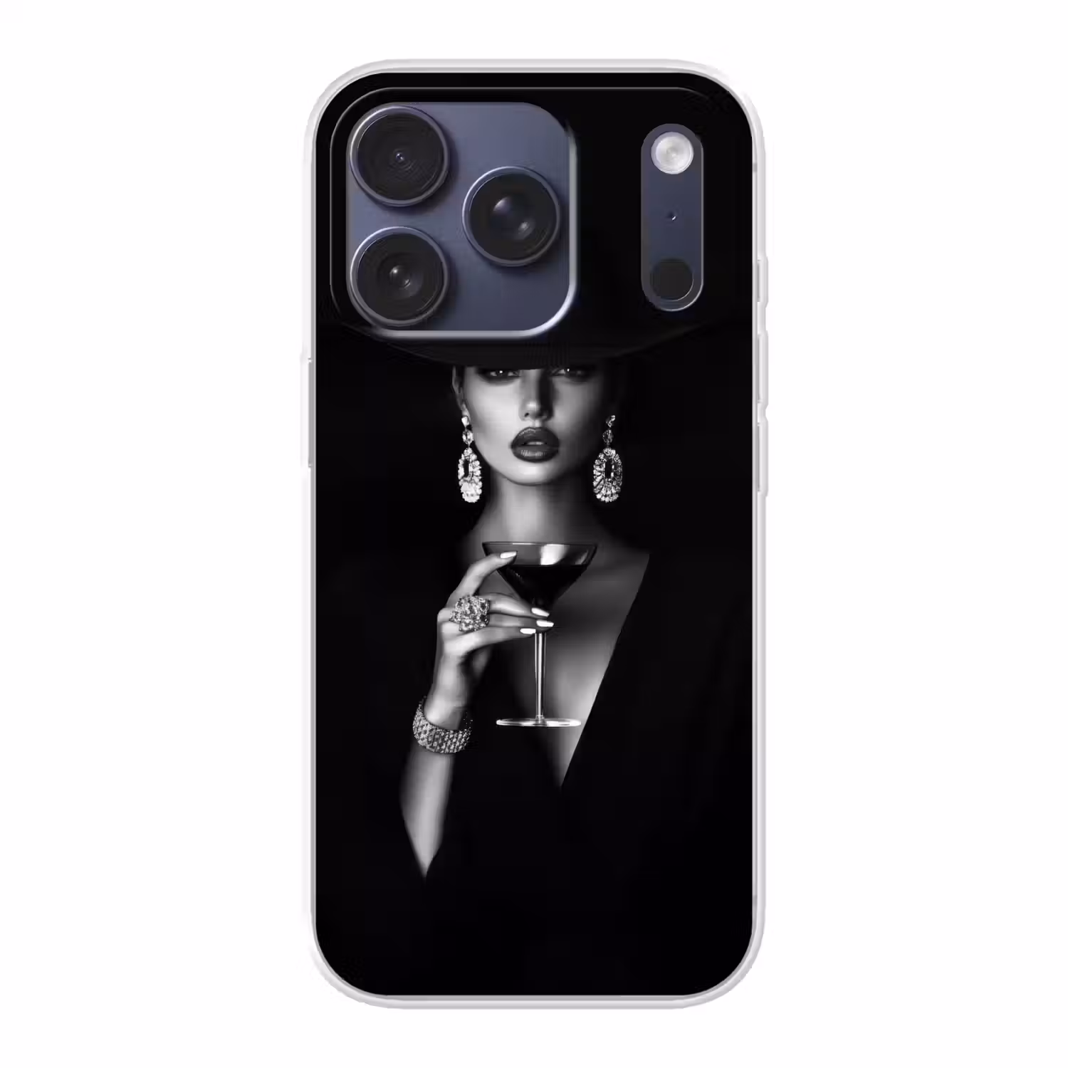 Vrouw - Cocktail - Chic Telefoonhoesje iPhone 17 Pro klein -3d
