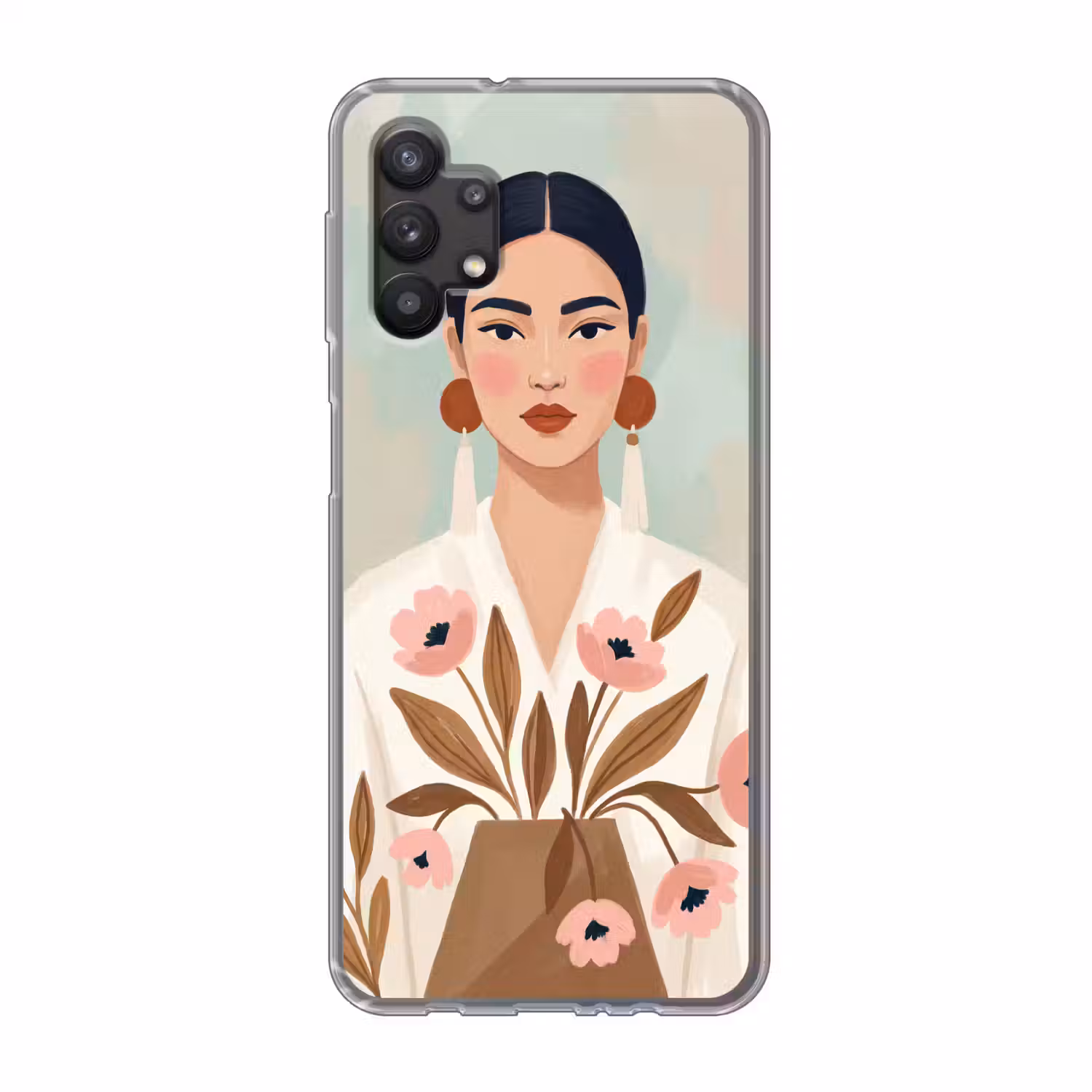 Vrouw - Kimono - Pastel Telefoonhoesje Samsung Galaxy A32 5G klein -3d