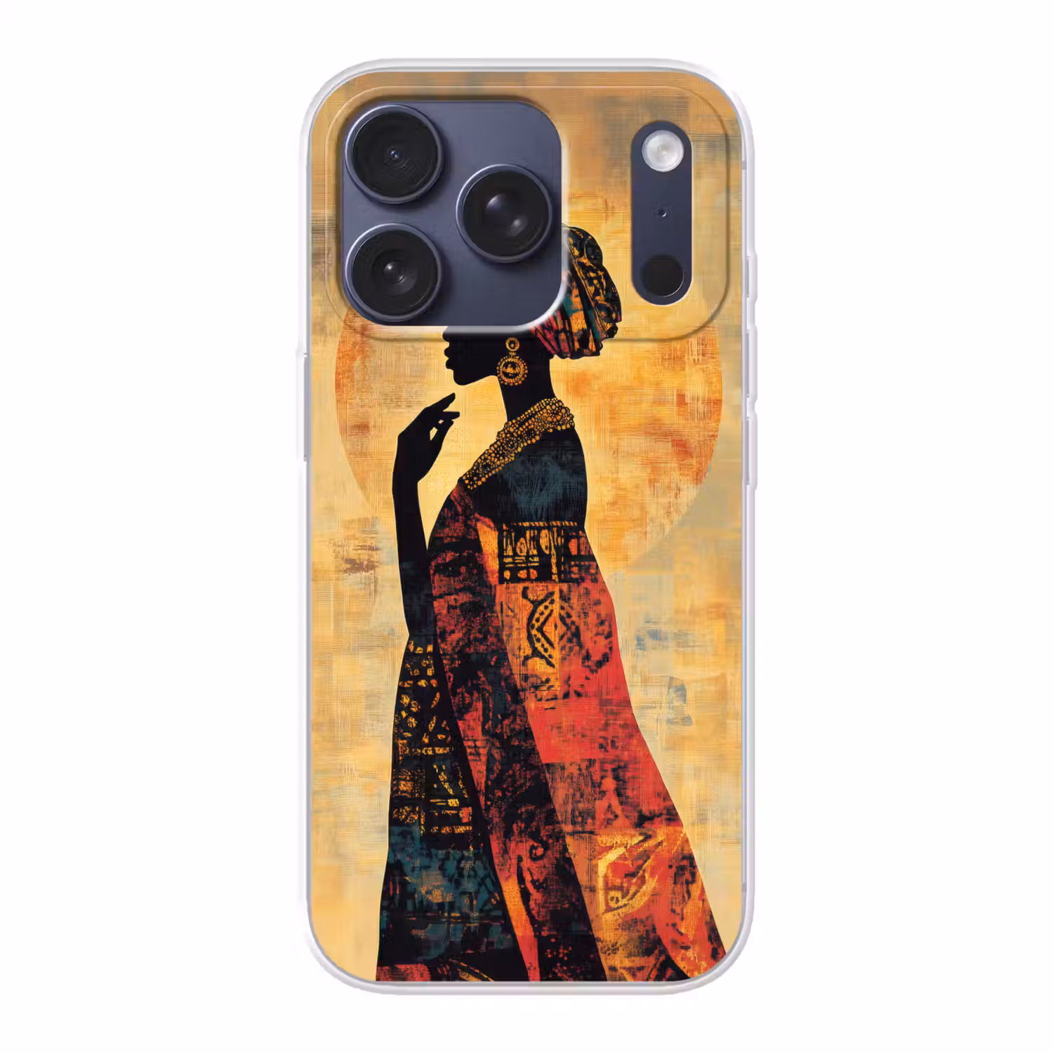 Vrouw - Silhouet - Patronen - Sierlijk Telefoonhoesje iPhone 17 Pro klein -3d