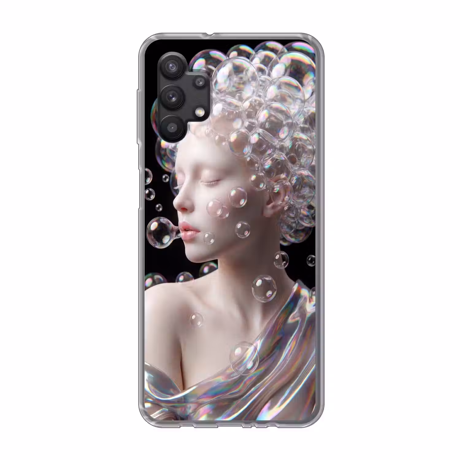 Vrouw - Bellen - Abstract - Kleurrijk Telefoonhoesje Samsung Galaxy A32 5G klein -3d