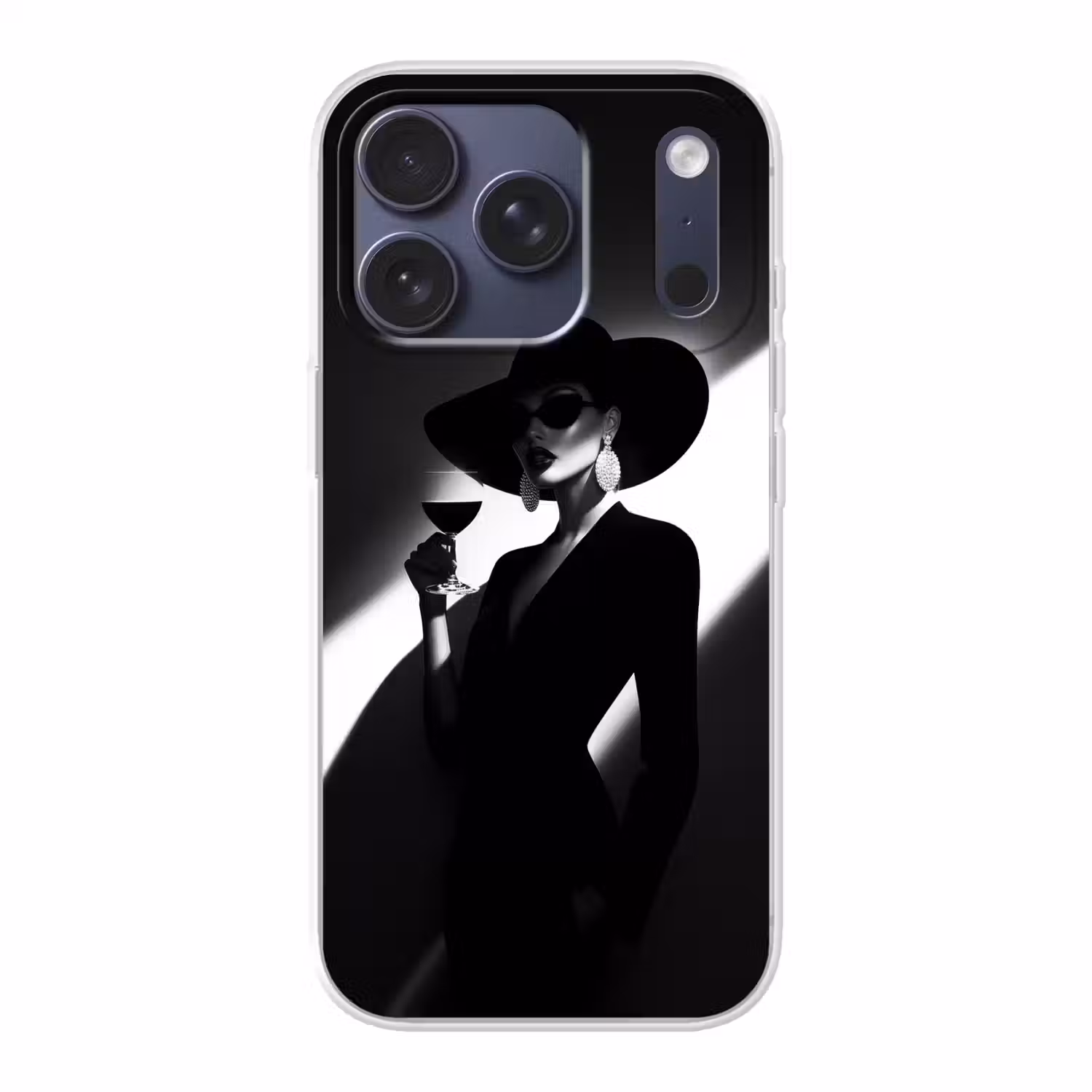Vrouw - Wijn - Chic Telefoonhoesje iPhone 17 Pro klein -3d