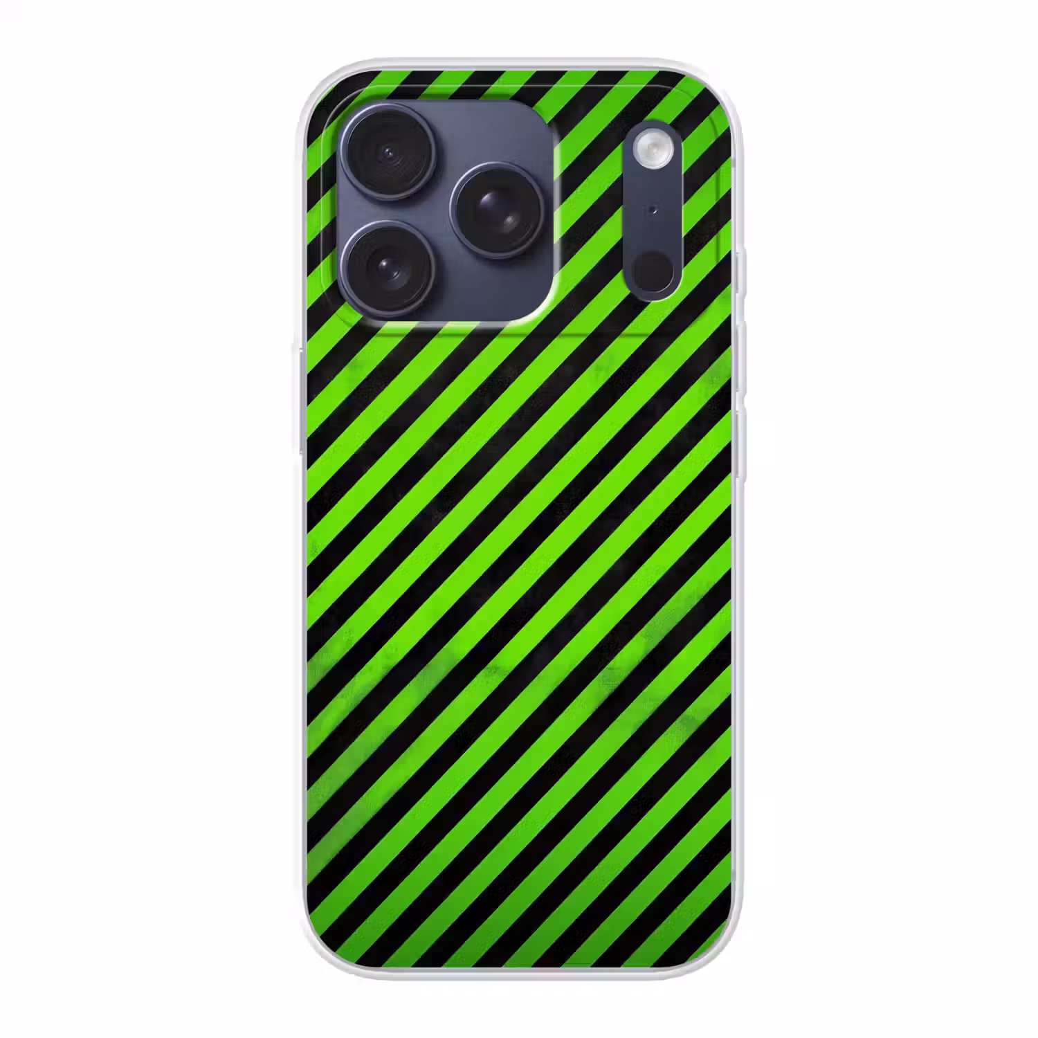 Gaming - Strepen - Schuin - Groen Telefoonhoesje iPhone 17 Pro klein -3d